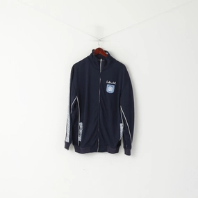 Ecko Unltd. Men M Sweatshirt Navy Shiny 1972 Retro Full Zipper Rhino Brand Track Top Minimalist Design