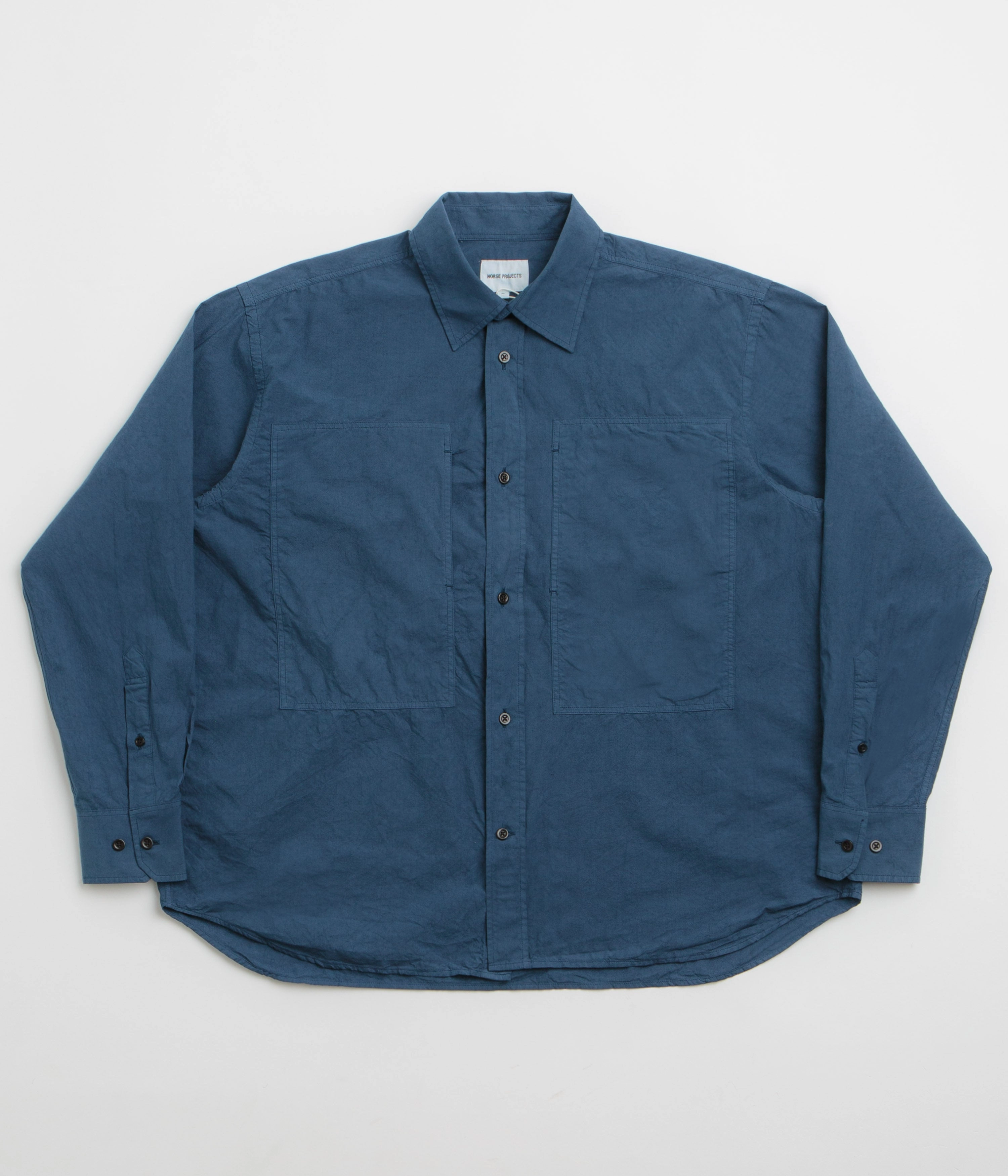 Norse Projects Mo Tencel Shirt - Estate Blue Fitted Design