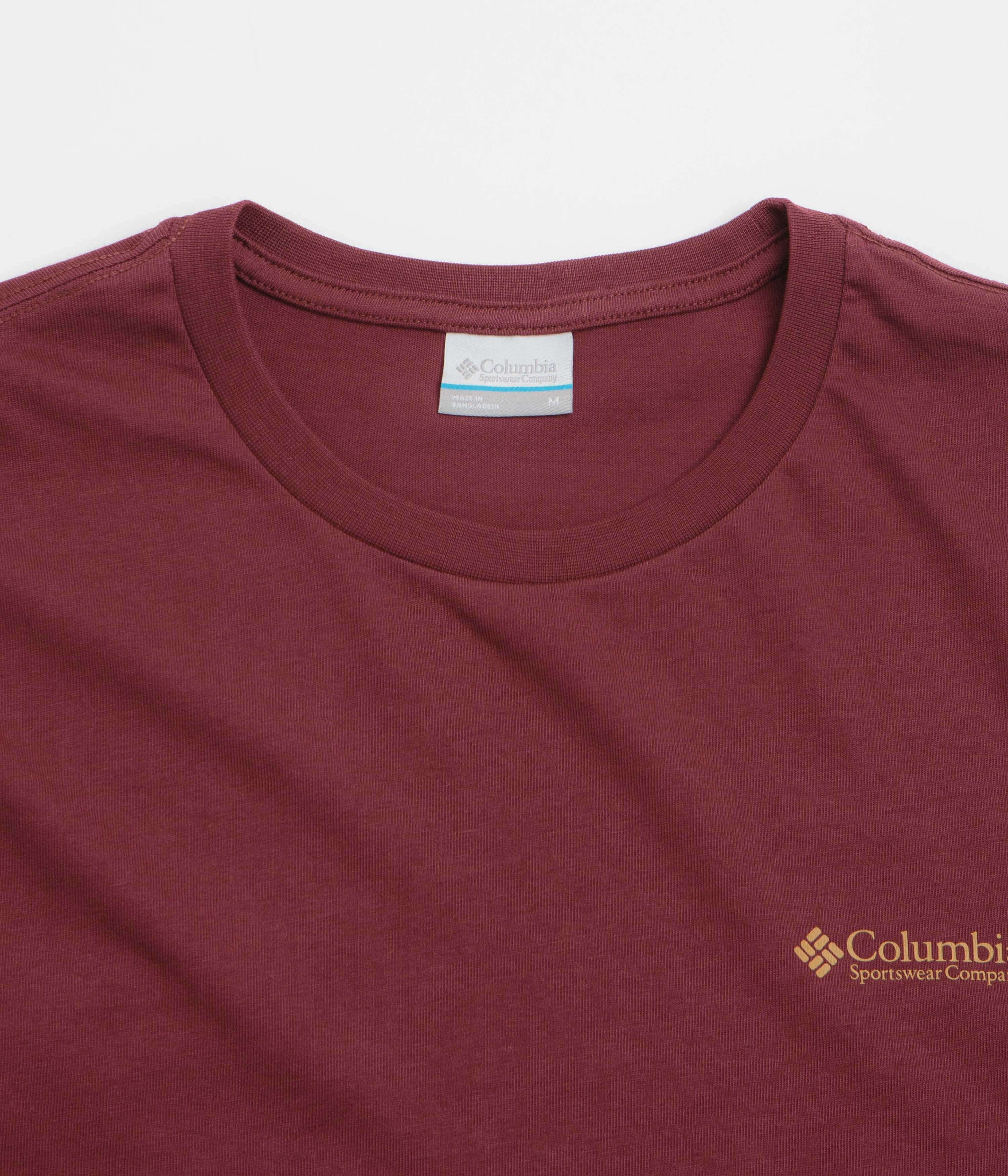 Daily Outfit Style Organic Cotton Blend Columbia Explorers Canyon Long Sleeve T-Shirt - Rich Wine / Branded Blanket