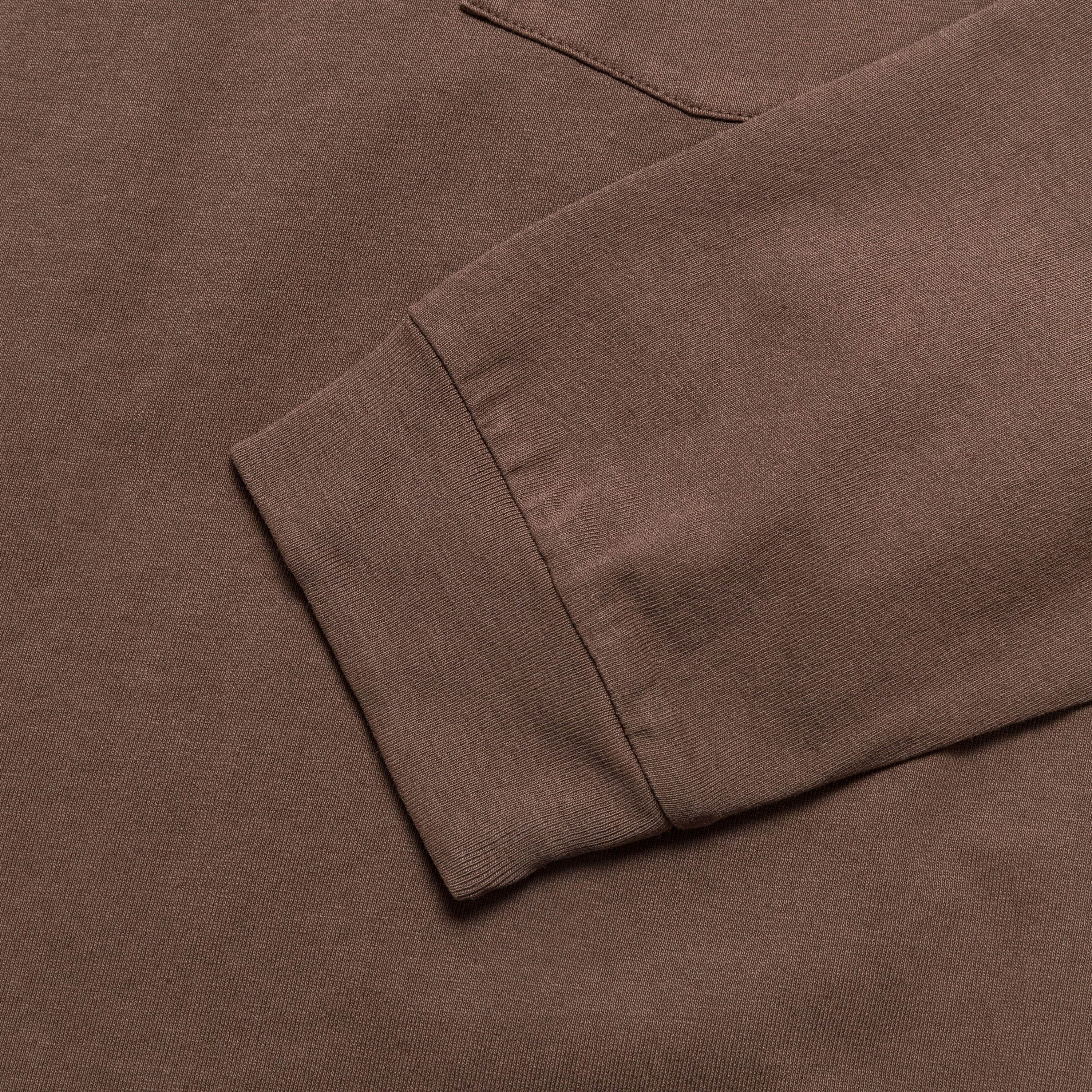 Kids clothing Long Sleeve Pocket Tee Pigment Dyed - Brown
