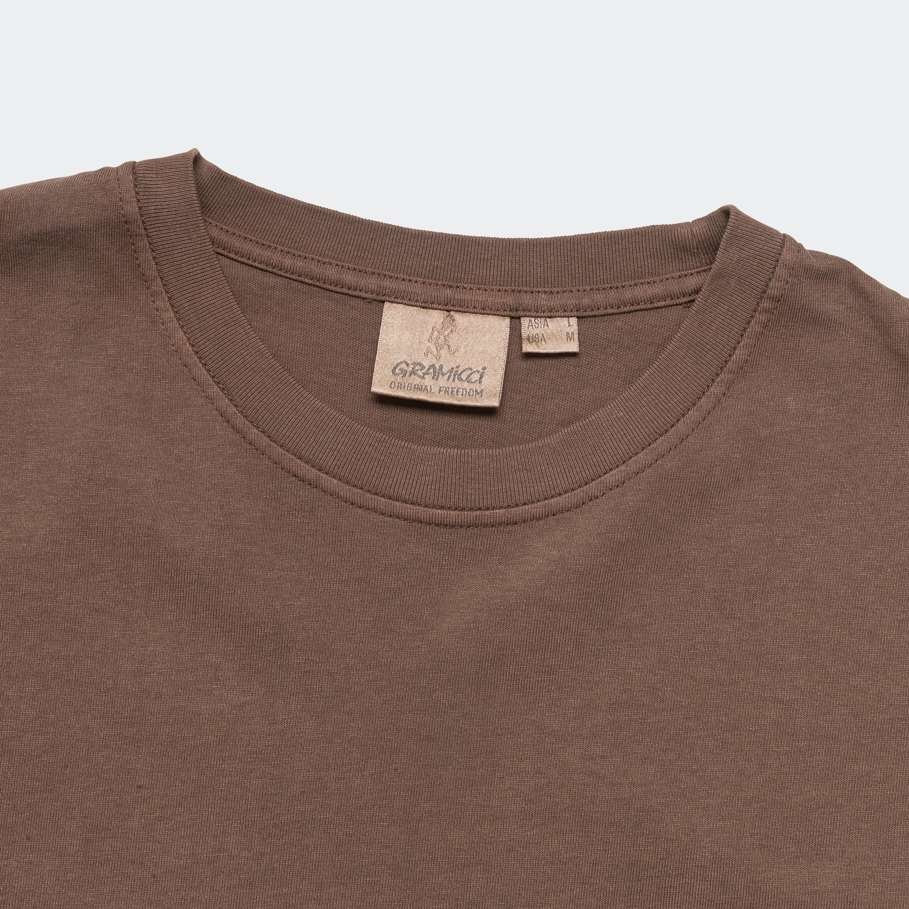 Long Sleeve Pocket Tee Pigment Dyed - Brown Cozy Layer