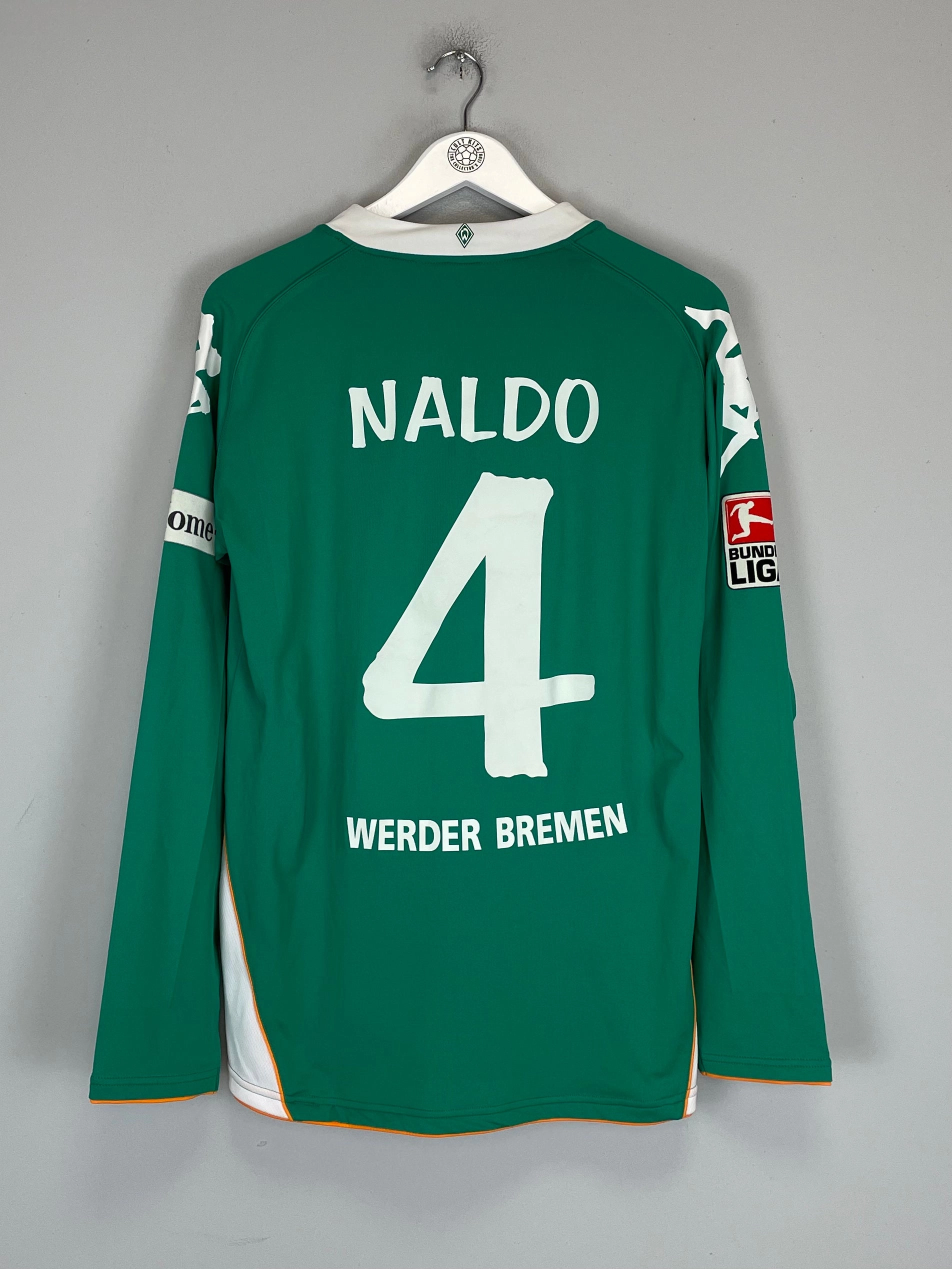 2007/08 WERDER BREMEN NALDO #4 L/S *MATCH ISSUE* HOME SHIRT (XL) KAPPA Rolling Storage Pocket Active Weekend