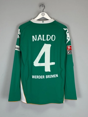 2007/08 WERDER BREMEN NALDO #4 L/S *MATCH ISSUE* HOME SHIRT (XL) KAPPA Rolling Storage Pocket Active Weekend