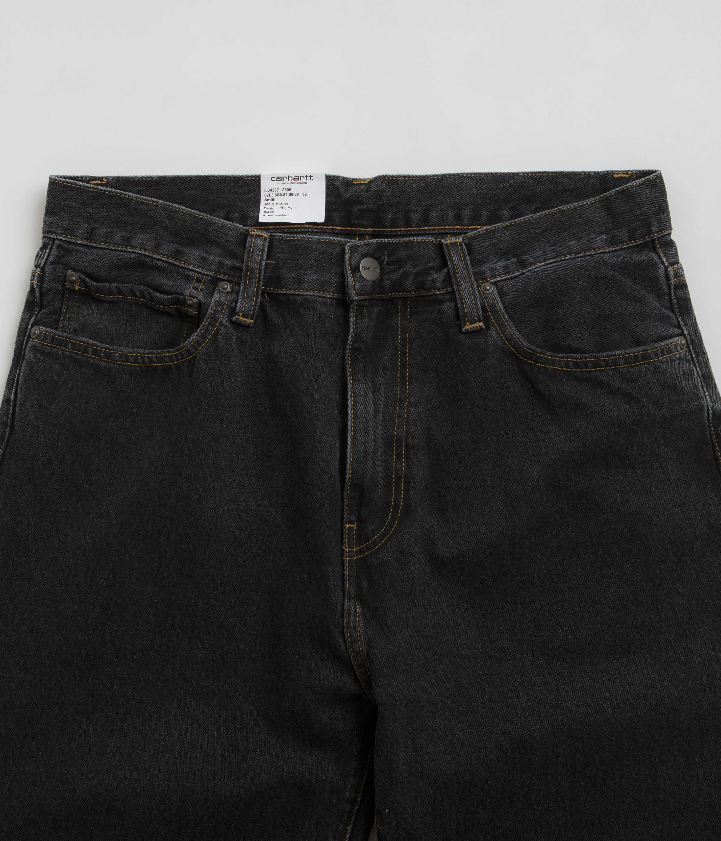 Carhartt Aaron Pants - Stone Washed Black Couple Look Office Wear