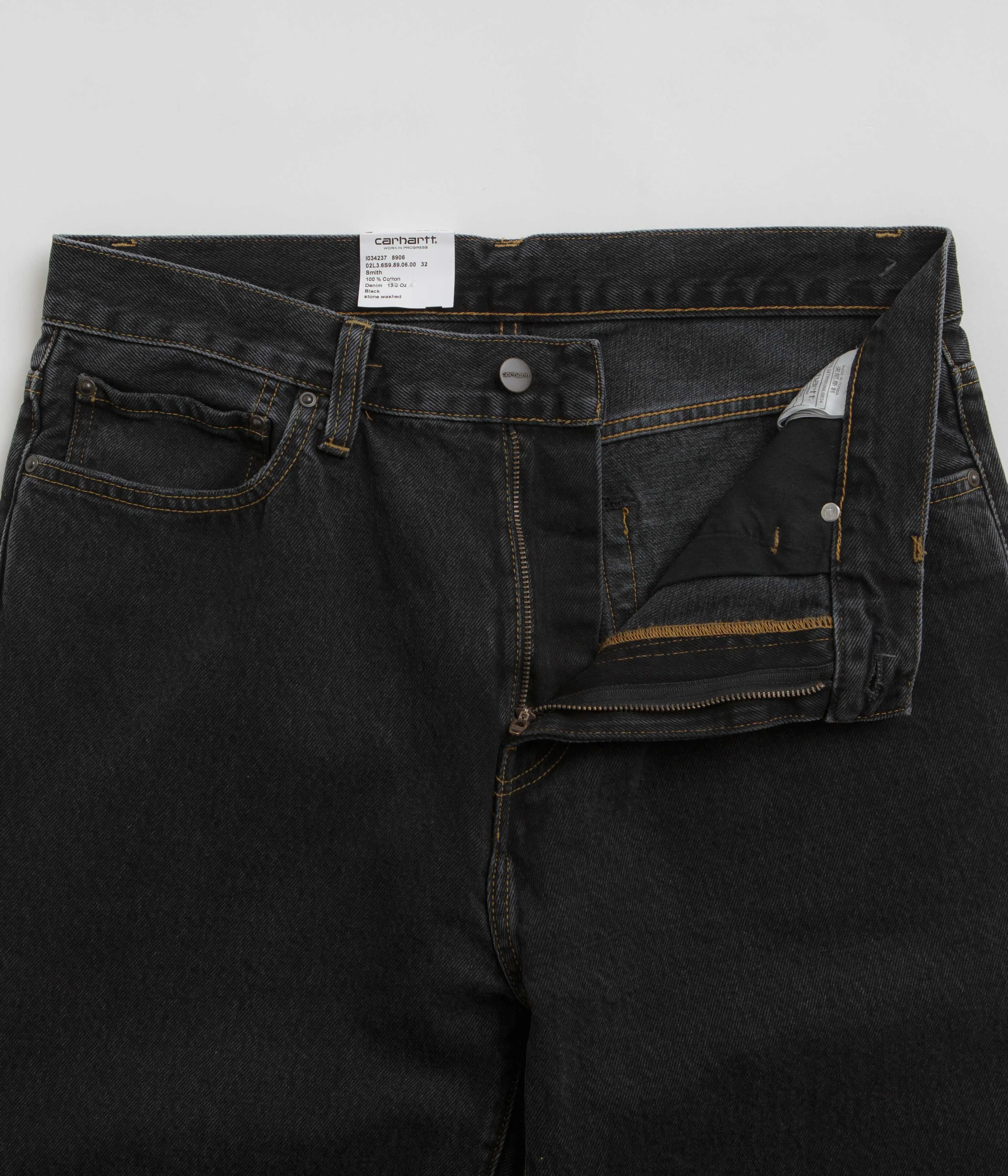 Simple Fashion Carhartt Aaron Pants - Stone Washed Black