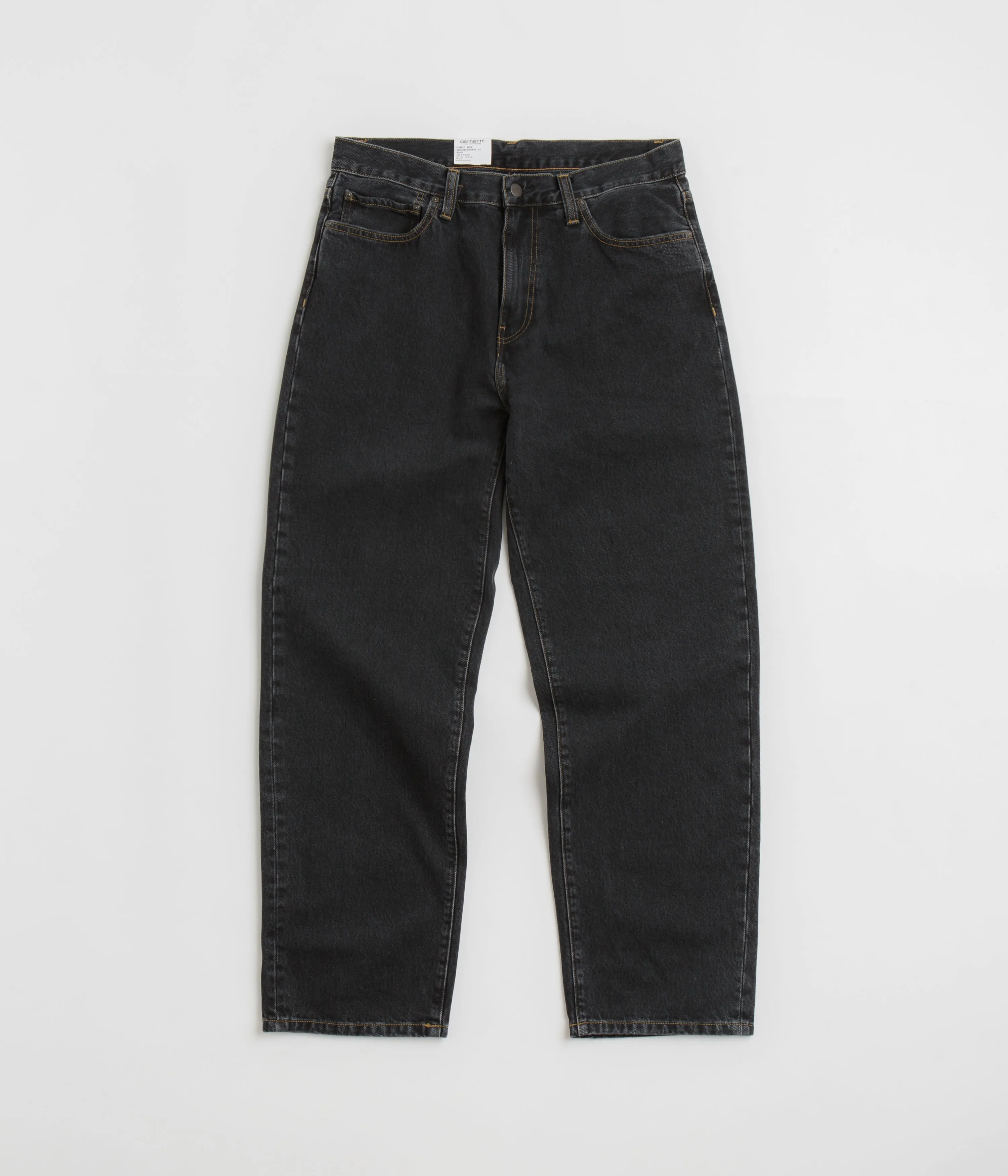 Carhartt Aaron Pants - Stone Washed Black Breathable Lining Seamless Waistband Finish