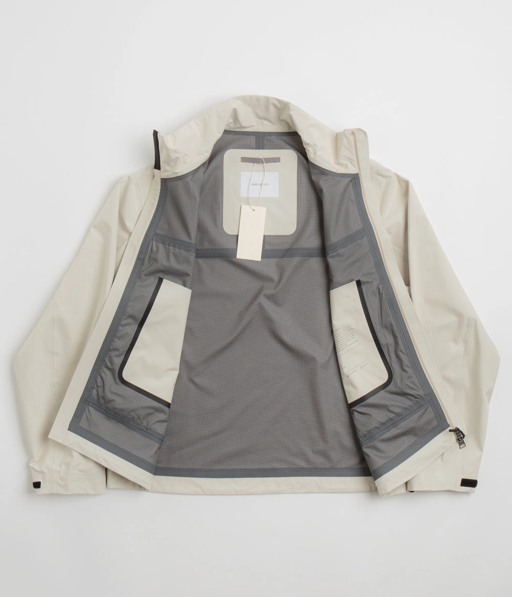 Improve Game Day Norse Projects 3L Waterproof Stand Collar Jacket - Kit White