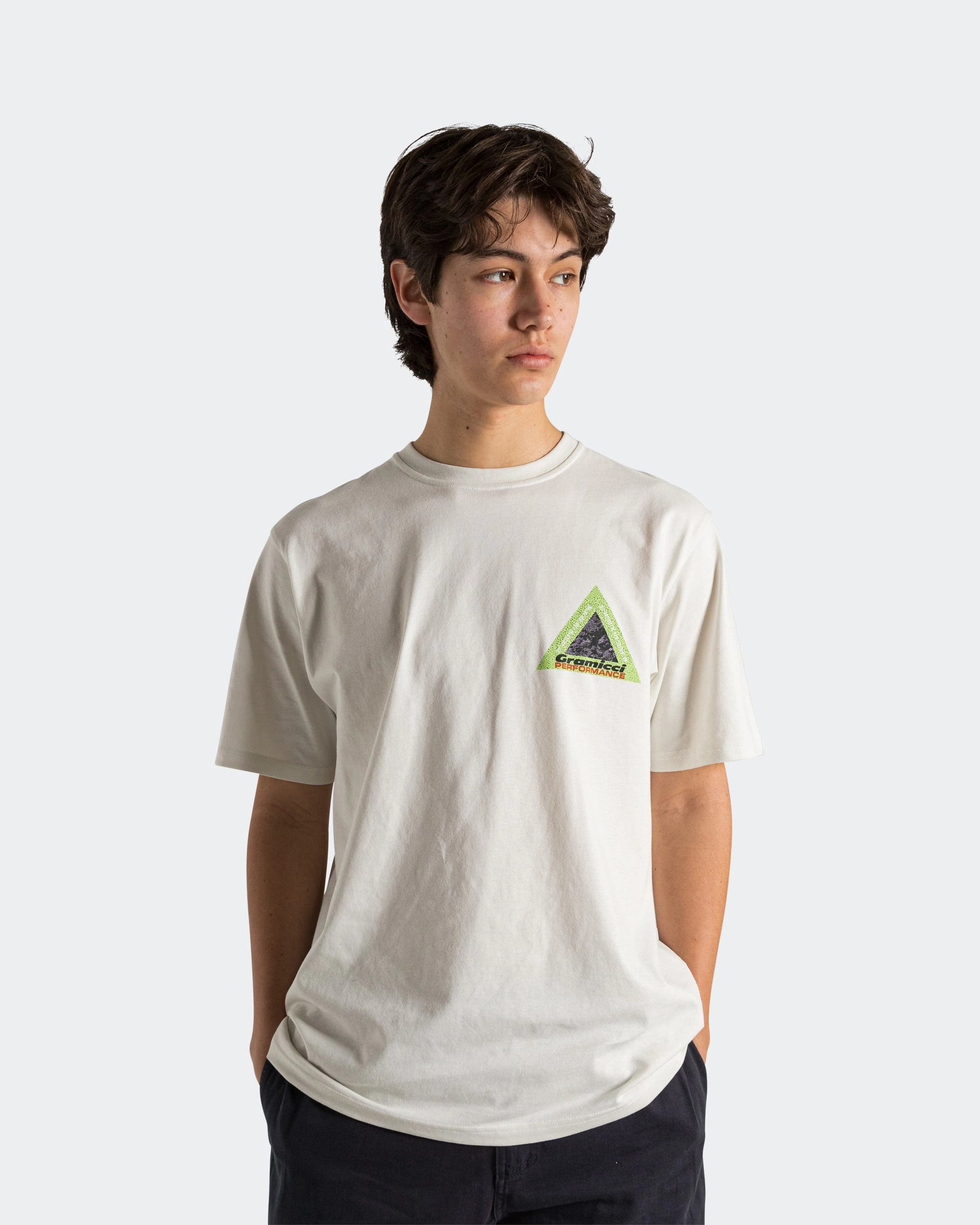 Durable Collar Construction Performance Tee - Vintage White