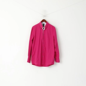 Pierre Cardin Men XL Casual Shirt Amaranth Cotton Smart Cut Button Down Collar Top Road Trip Ready