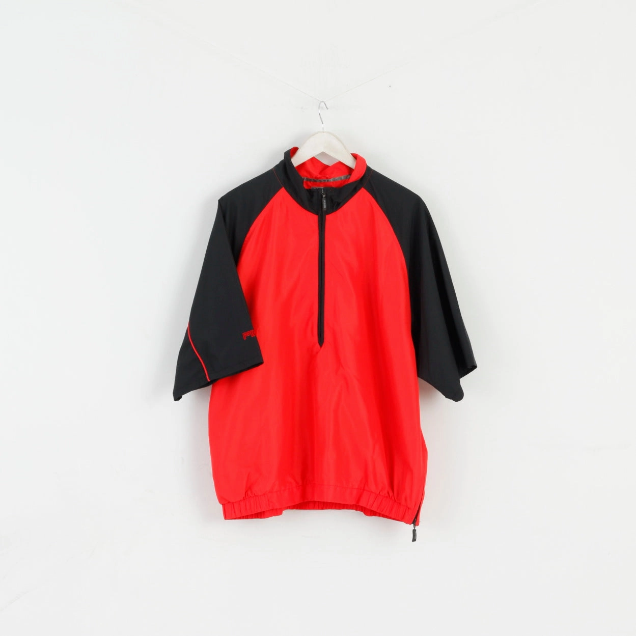 Statement Ergonomic Cut PING Collection Men L Golf Jacket Short Sleeve Red Full Zipper Bomber Top Activewear