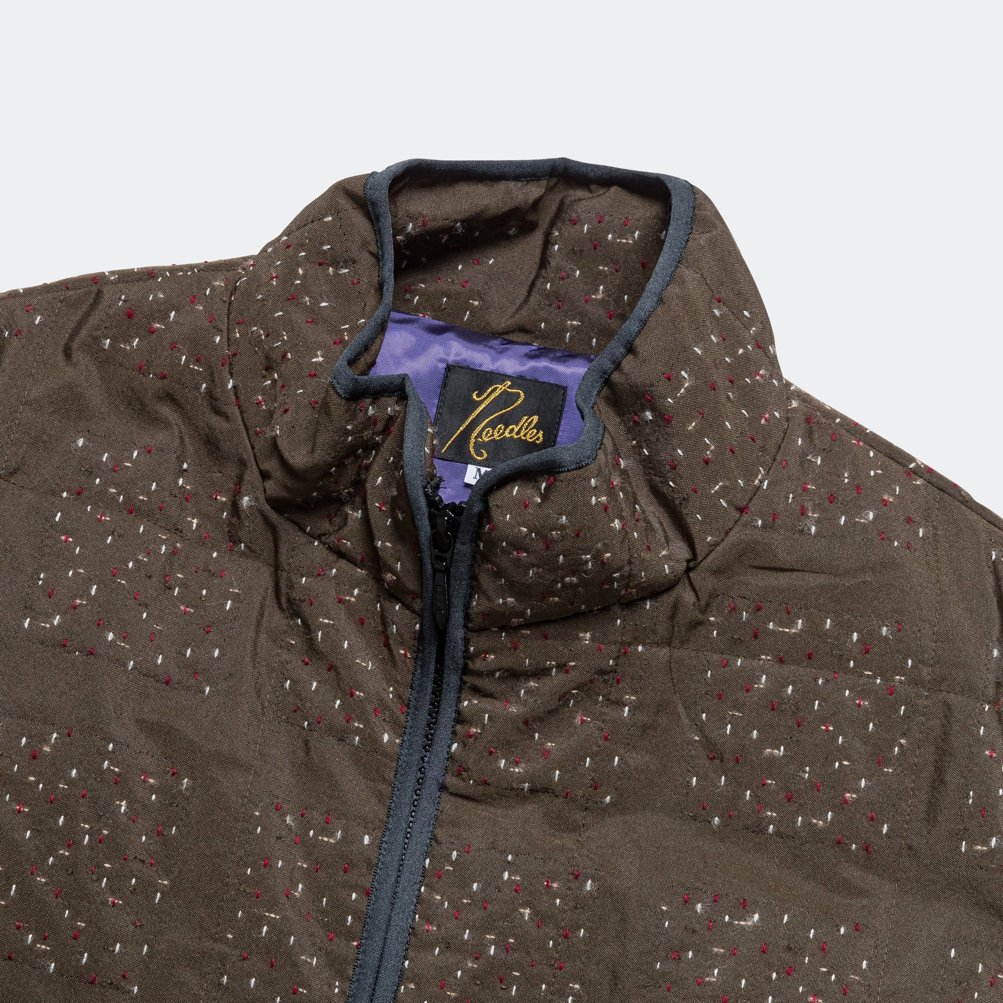 Piping Quilt Vest - PE/W Square Double Cut Jq Flexible Layer System Smooth Flat Collar