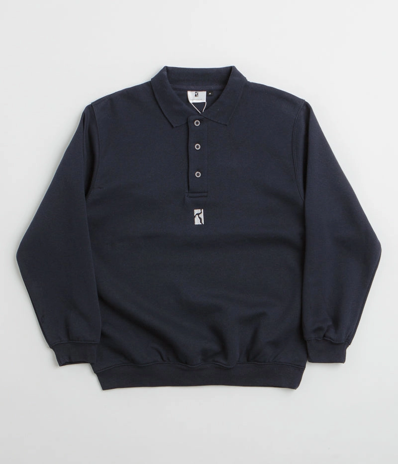 Generic Poetic Collective Heavy Polo Sweatshirt - Dark Navy