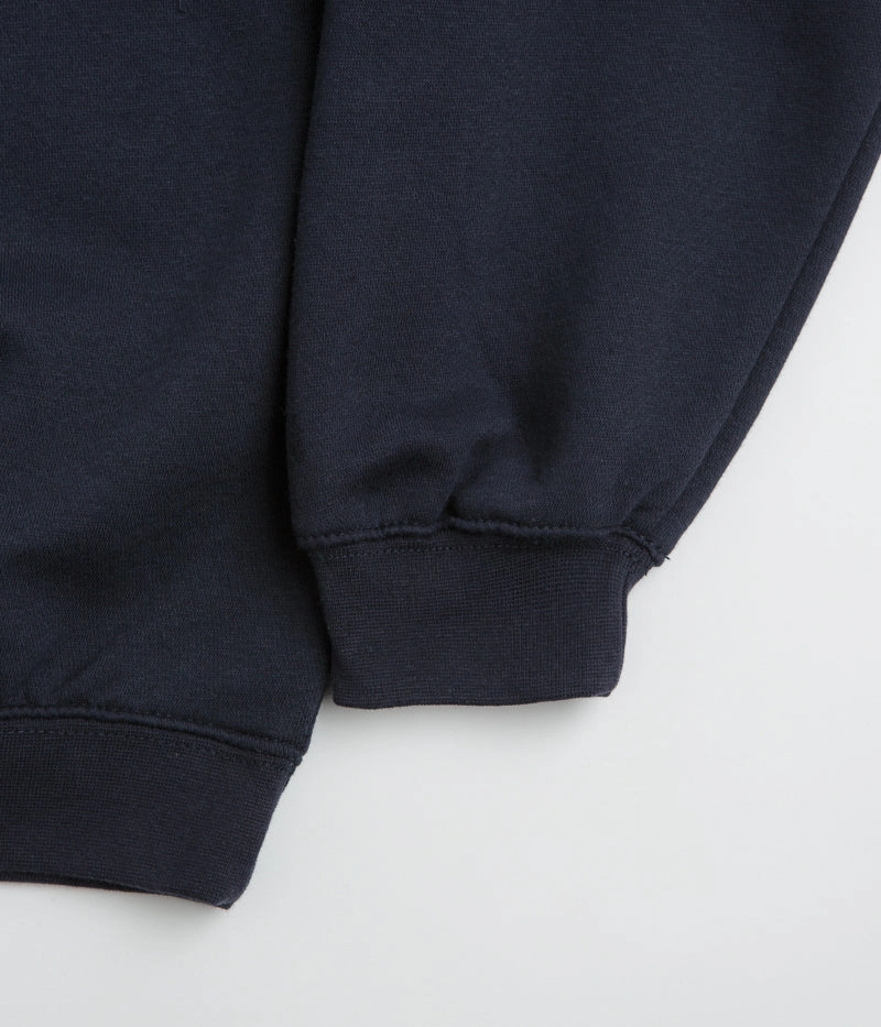 Poetic Collective Heavy Polo Sweatshirt - Dark Navy skiing suitable Layered Style