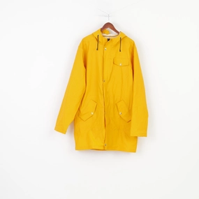 66 North Iceland Men 2XL Raincoat Set Hat Yellow Hood Full Zipper Polyamid Pockets Vintage Waterproof Top Easy Zip Daily Utility