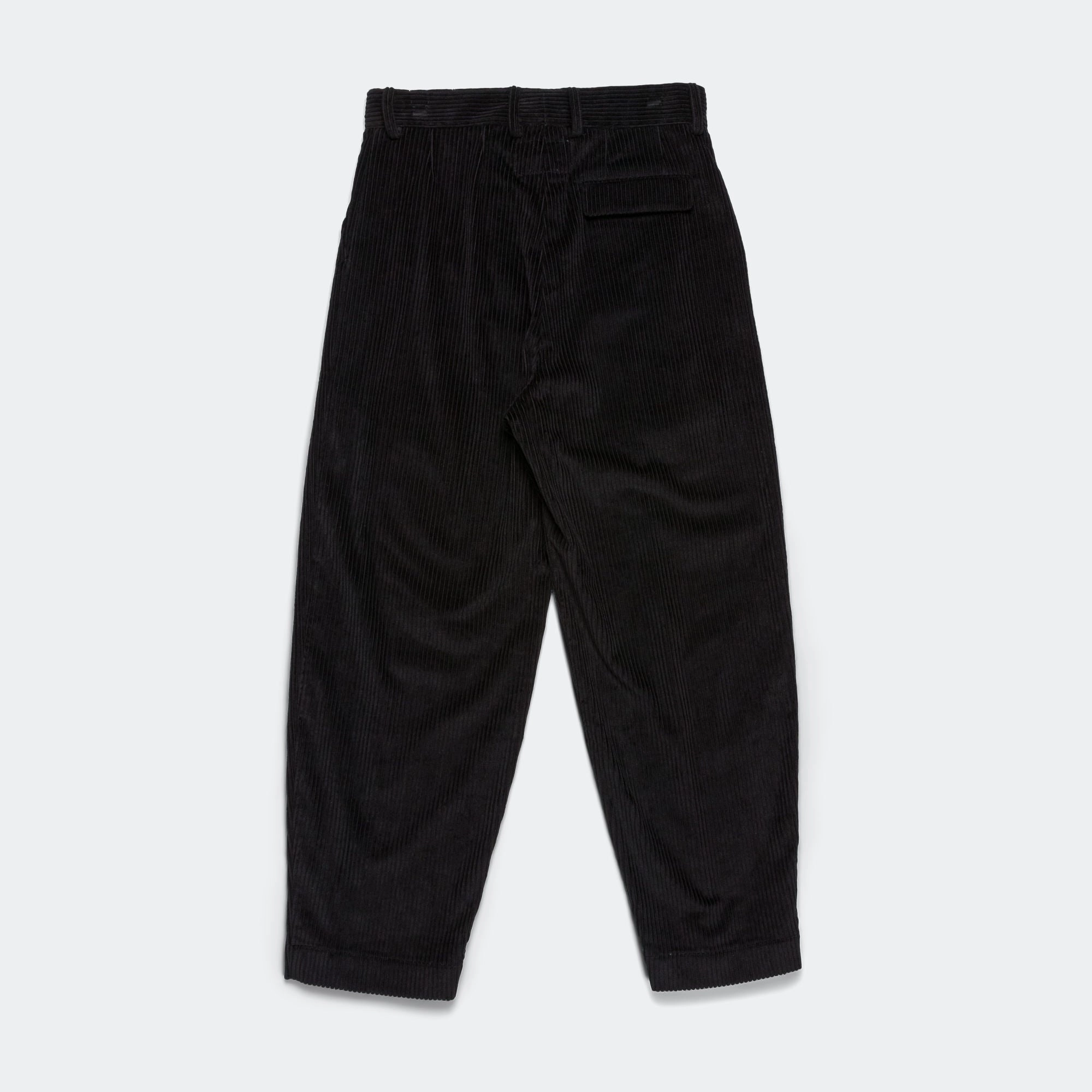 Pleated Trousers - Black Corduroy NonRestrictiveFit