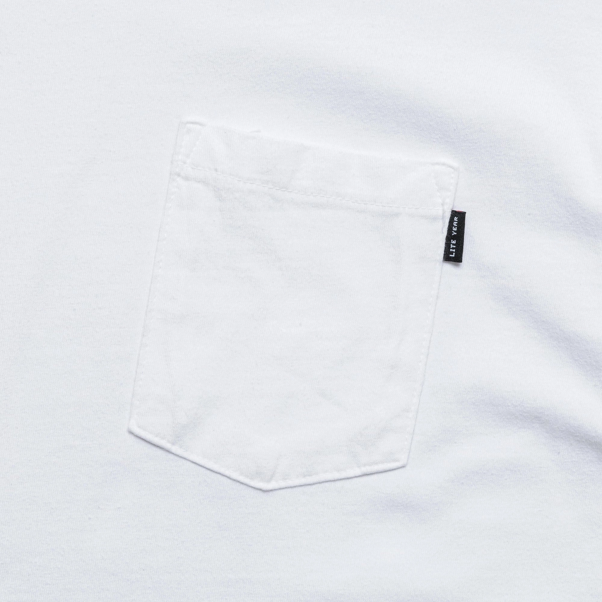 Cashmere combination Holiday Wear Pocket Tee - White