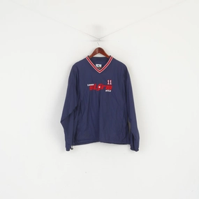 Augusta Men M Pullover Jacket Navy Texas Storm Elite Vintage V Neck Sport Top Road Trip