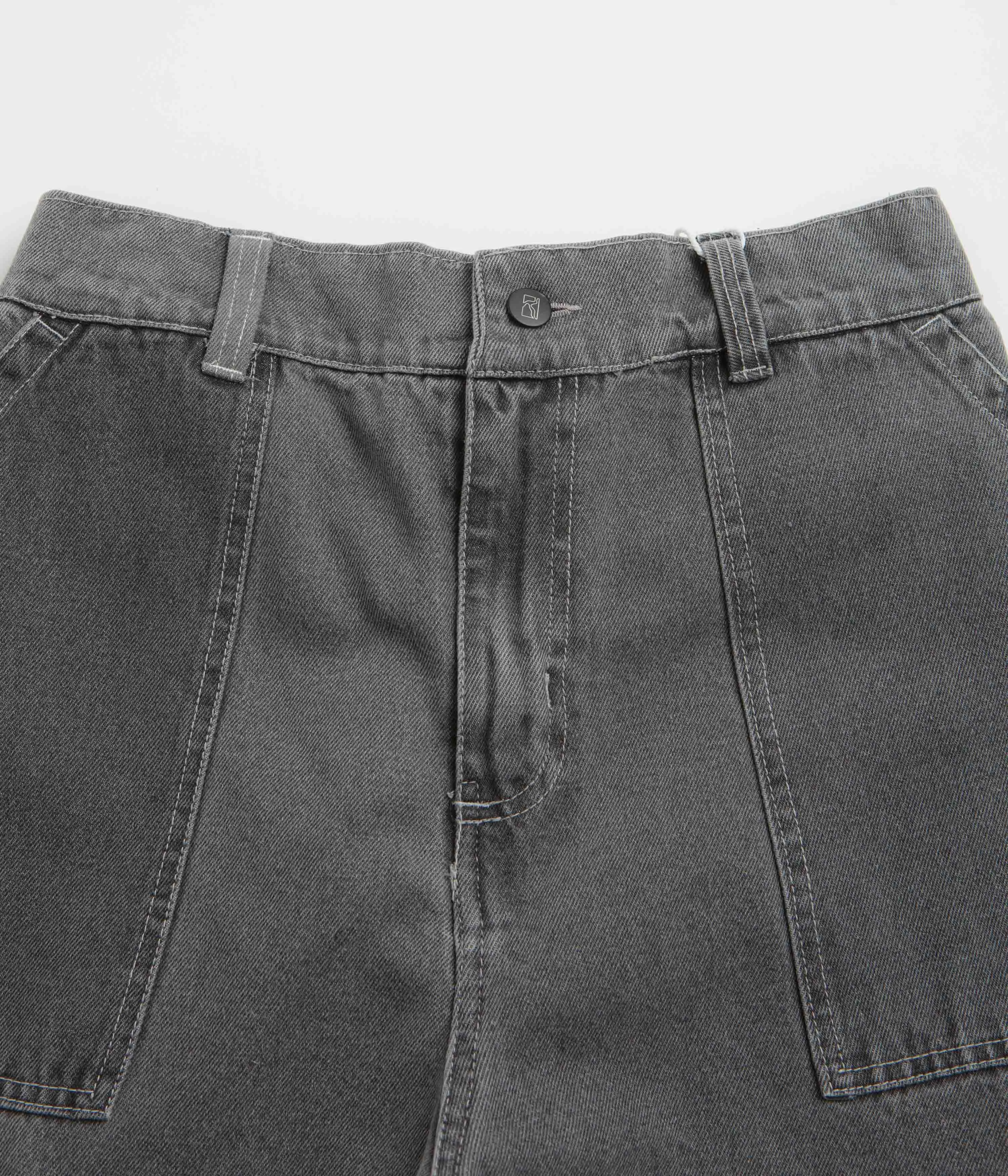 Poetic Collective Painter Pants - Grey Washed Denim Simple Attire Flexible Style