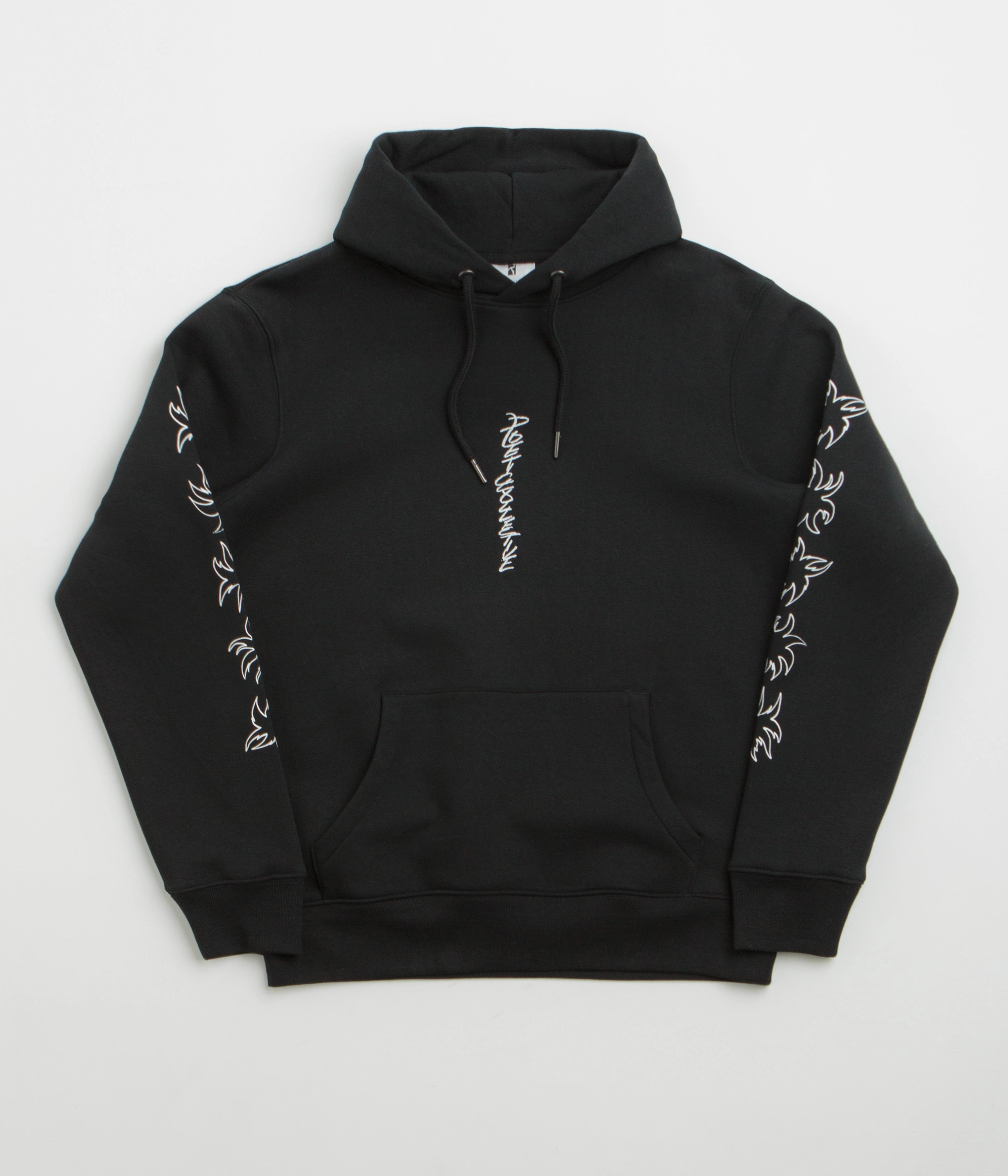 Stylish Layer basketball uniform Poetic Collective Arm Outlines Hoodie - Black