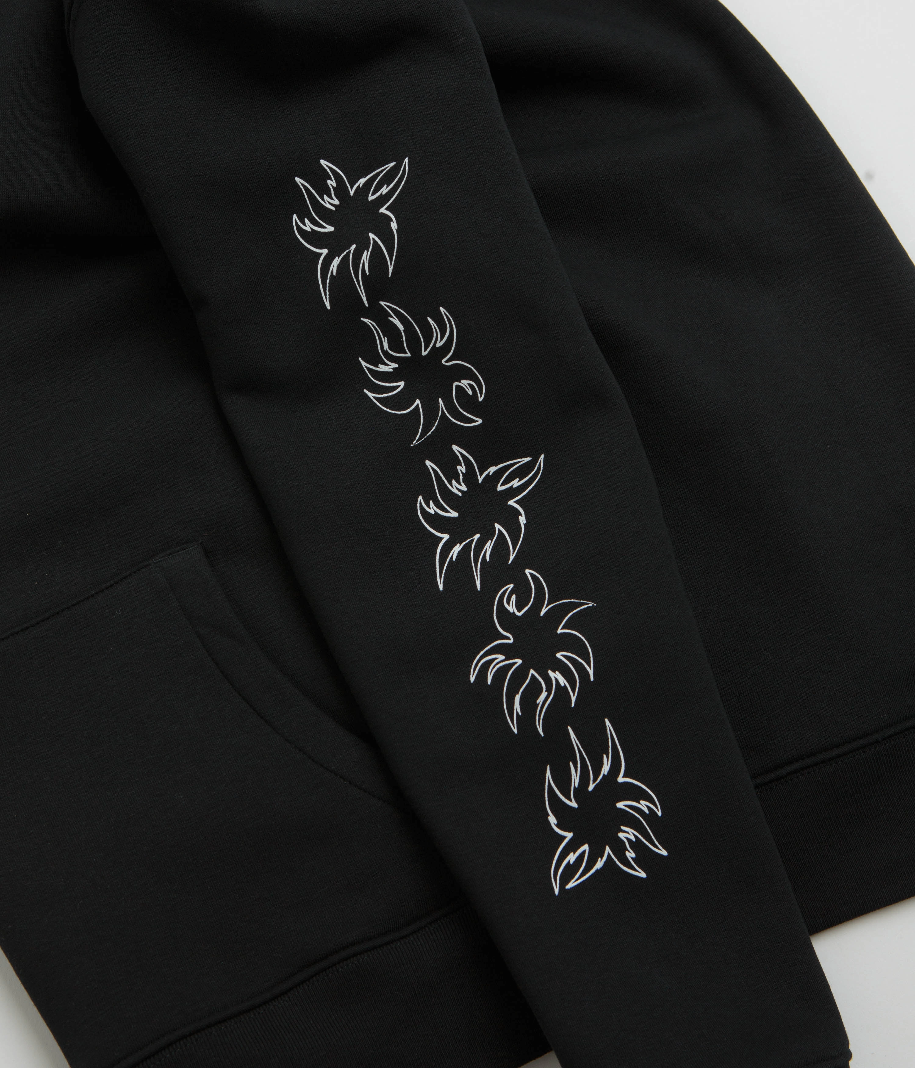 Poetic Collective Arm Outlines Hoodie - Black Double Layer Hood