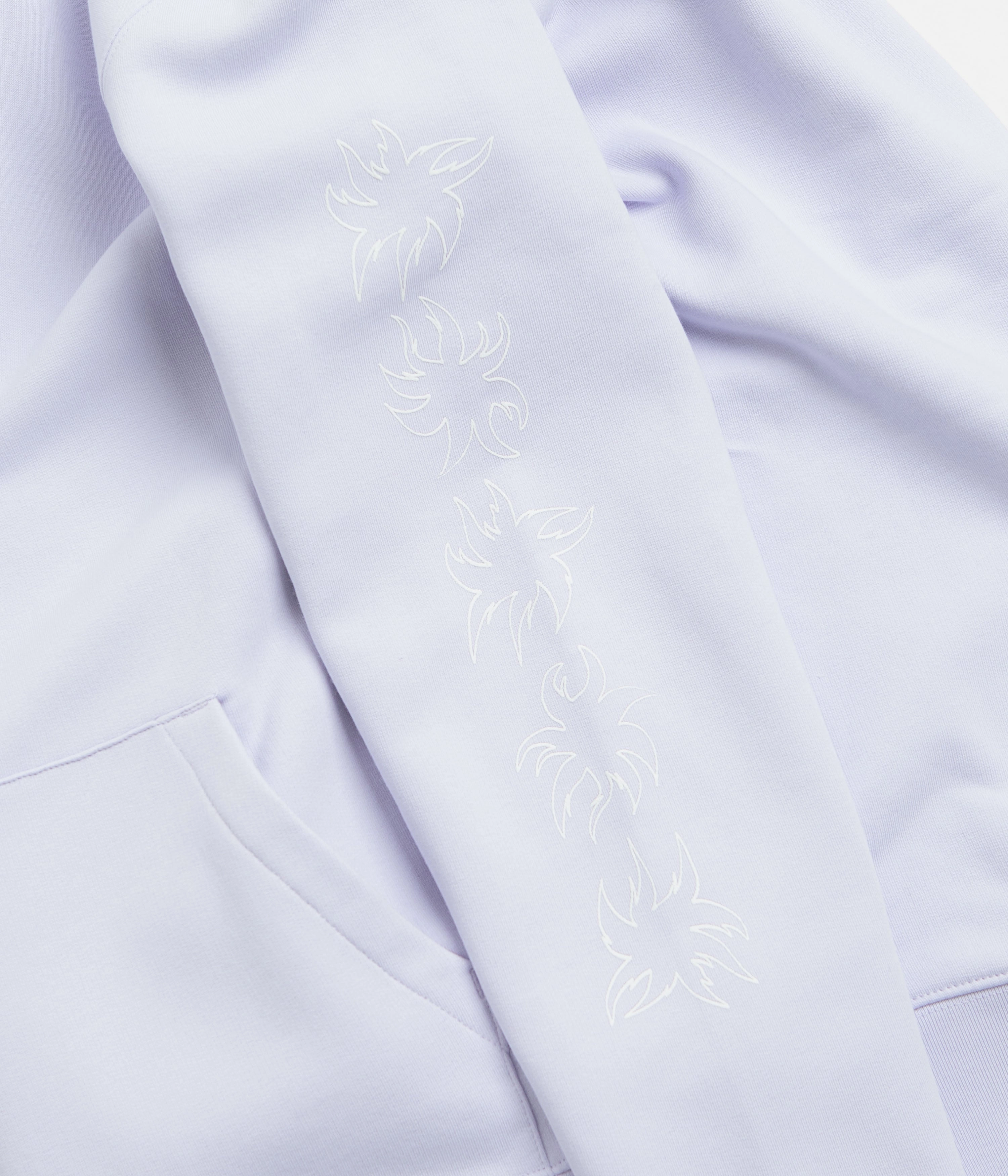 Colorblock Panel Design Poetic Collective Arm Outlines Hoodie - Purple