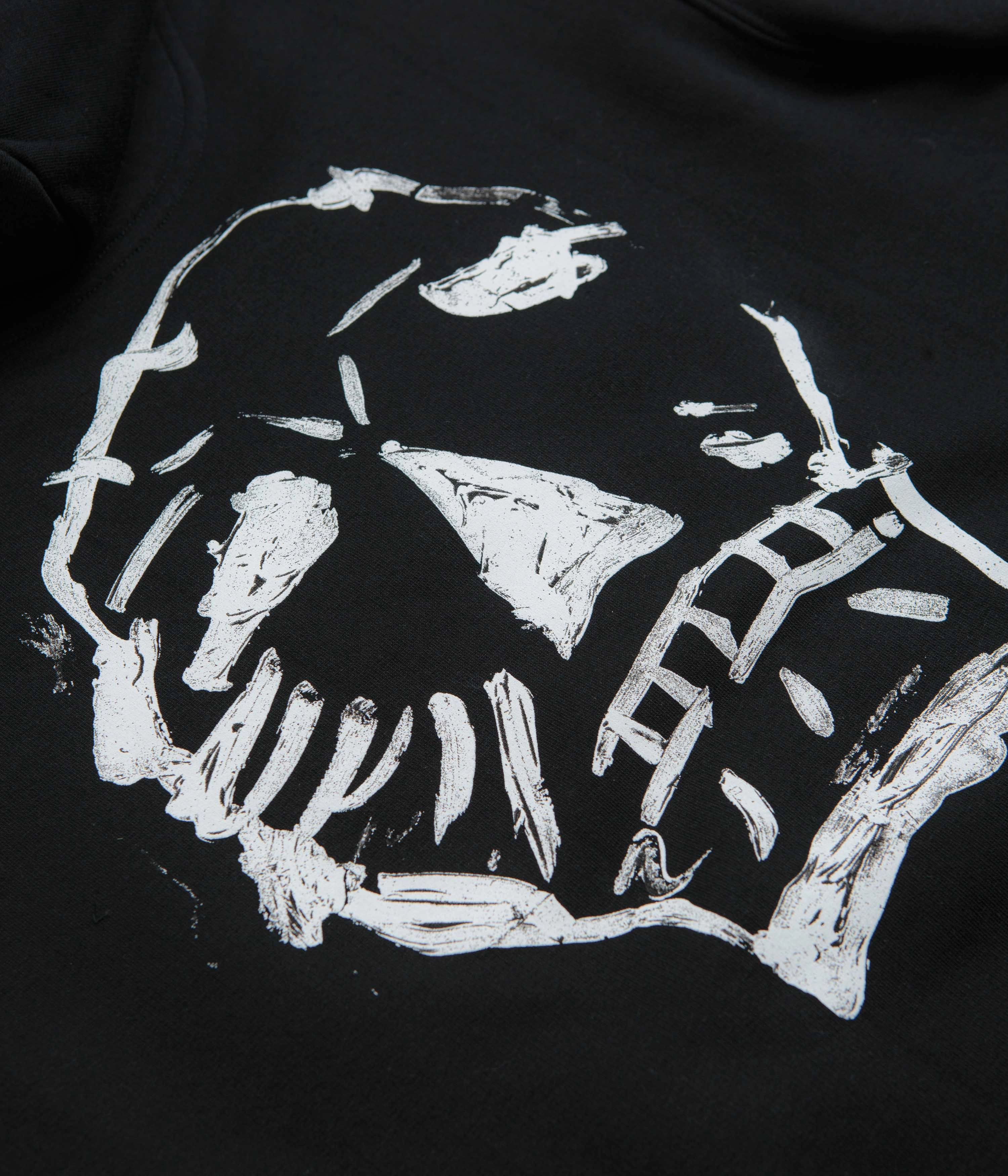 Fashion Sense Cruise Wear Poetic Collective Big Skull Hoodie - Black