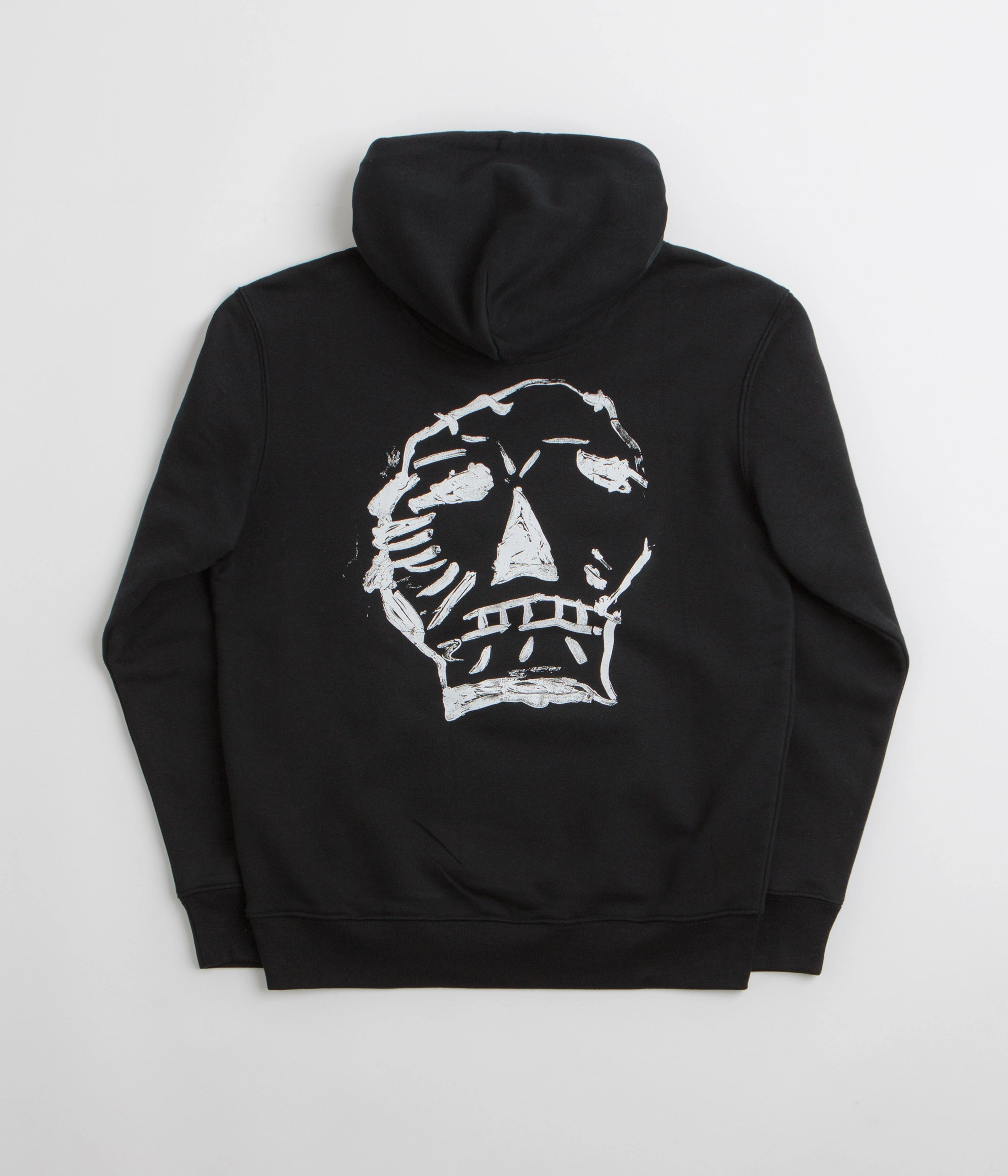 Sporty Style Poetic Collective Big Skull Hoodie - Black
