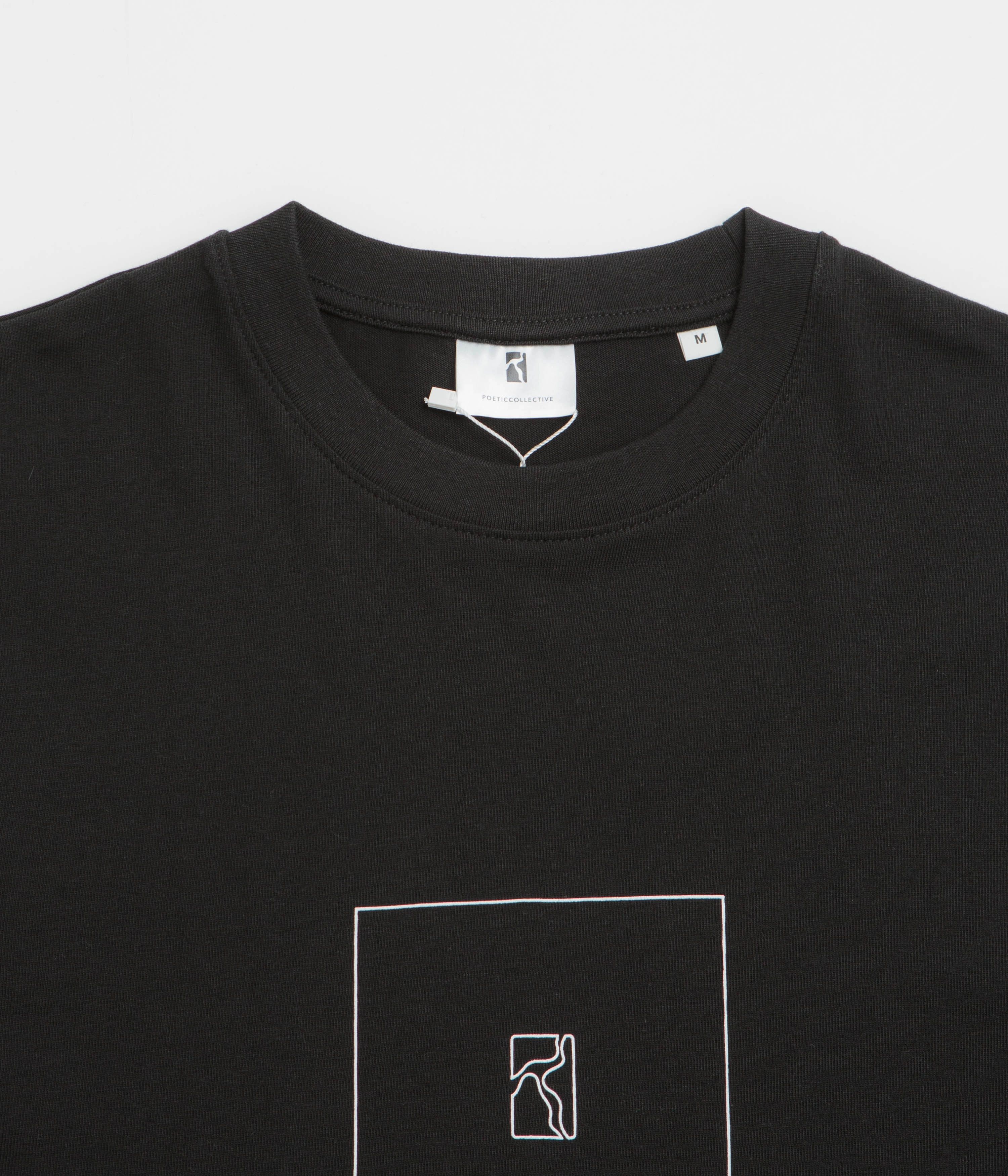 Bold Comfort Classic Outfit Poetic Collective Box Outline T-Shirt - Black