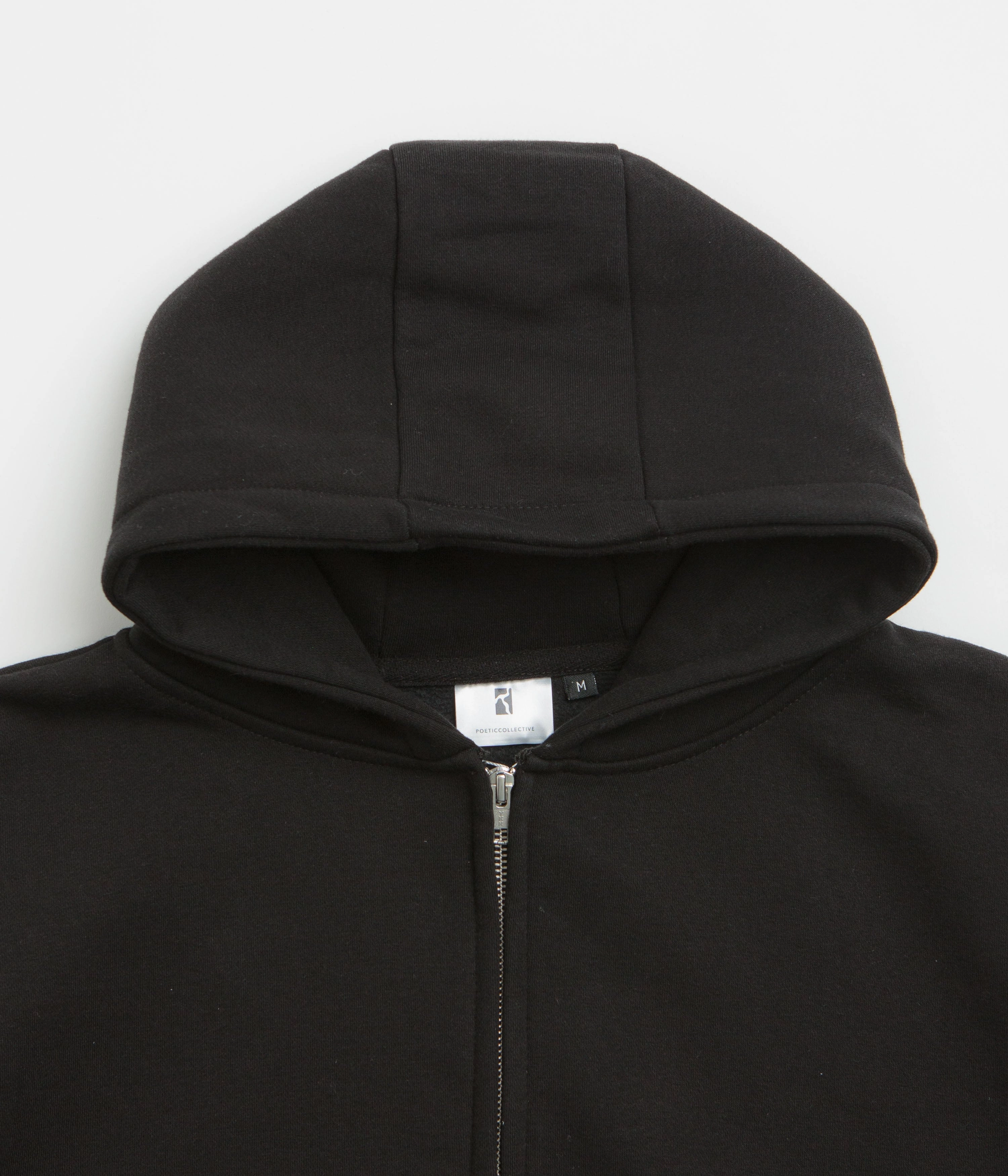 uniqueness Eco Friendly Dye Poetic Collective Crayon Arm Zip Hoodie - Black