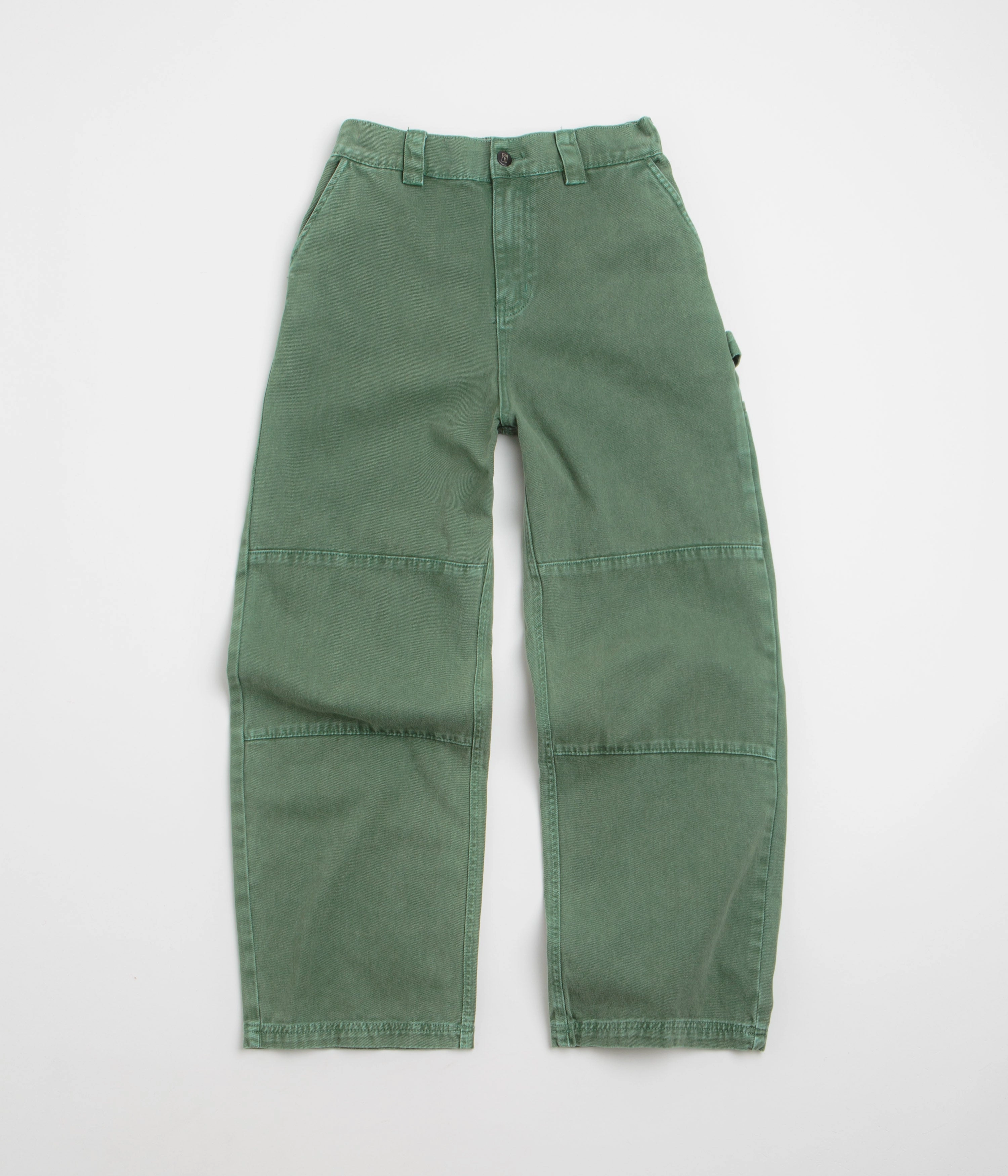 AntiStaticFinish Ripstop Reinforcement Poetic Collective Denim Sculptor Pants - Green Acid Wash / Green