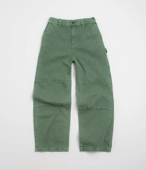 AntiStaticFinish Ripstop Reinforcement Poetic Collective Denim Sculptor Pants - Green Acid Wash / Green