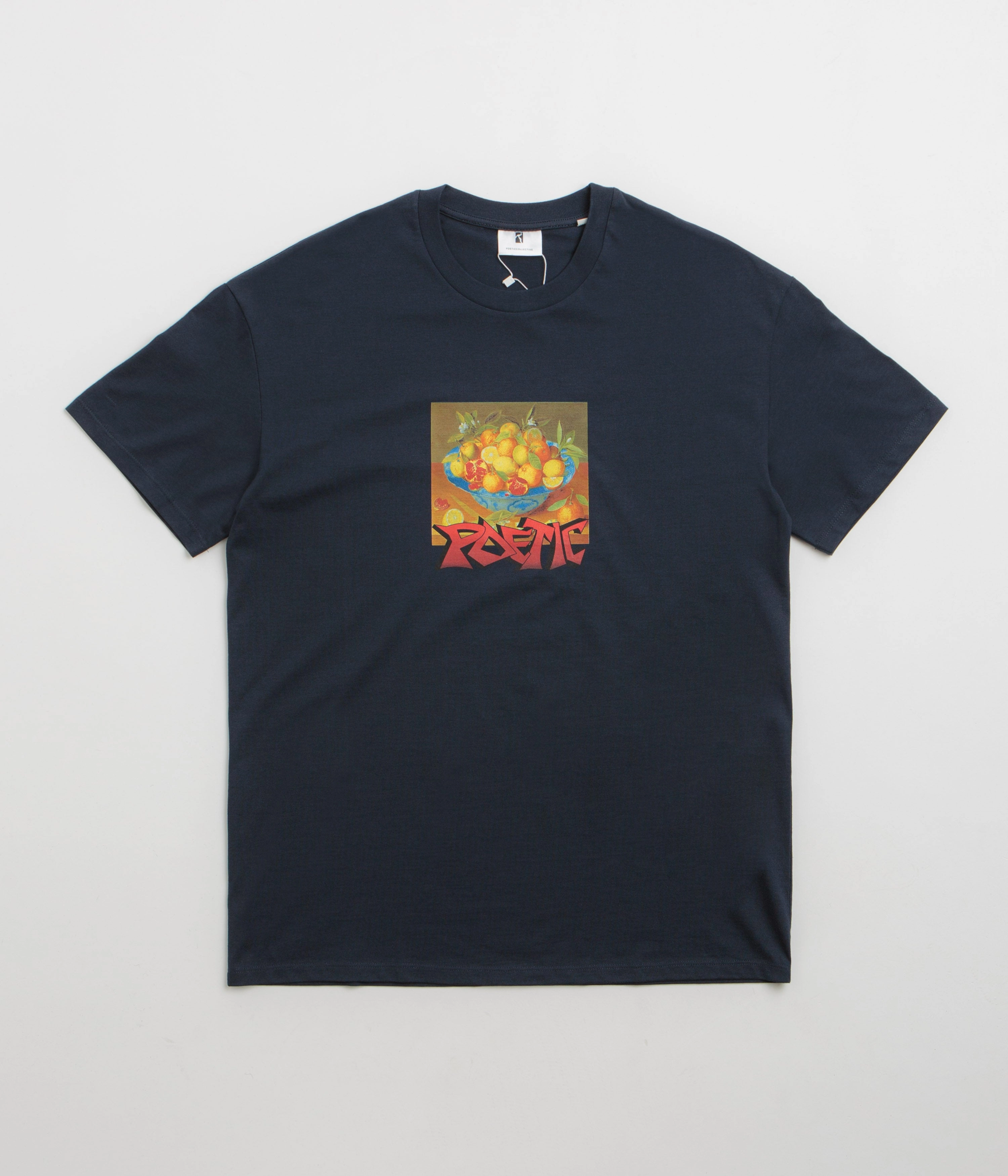 Poetic Collective Graff Fruit T-Shirt - Navy Zip Up Daily Style