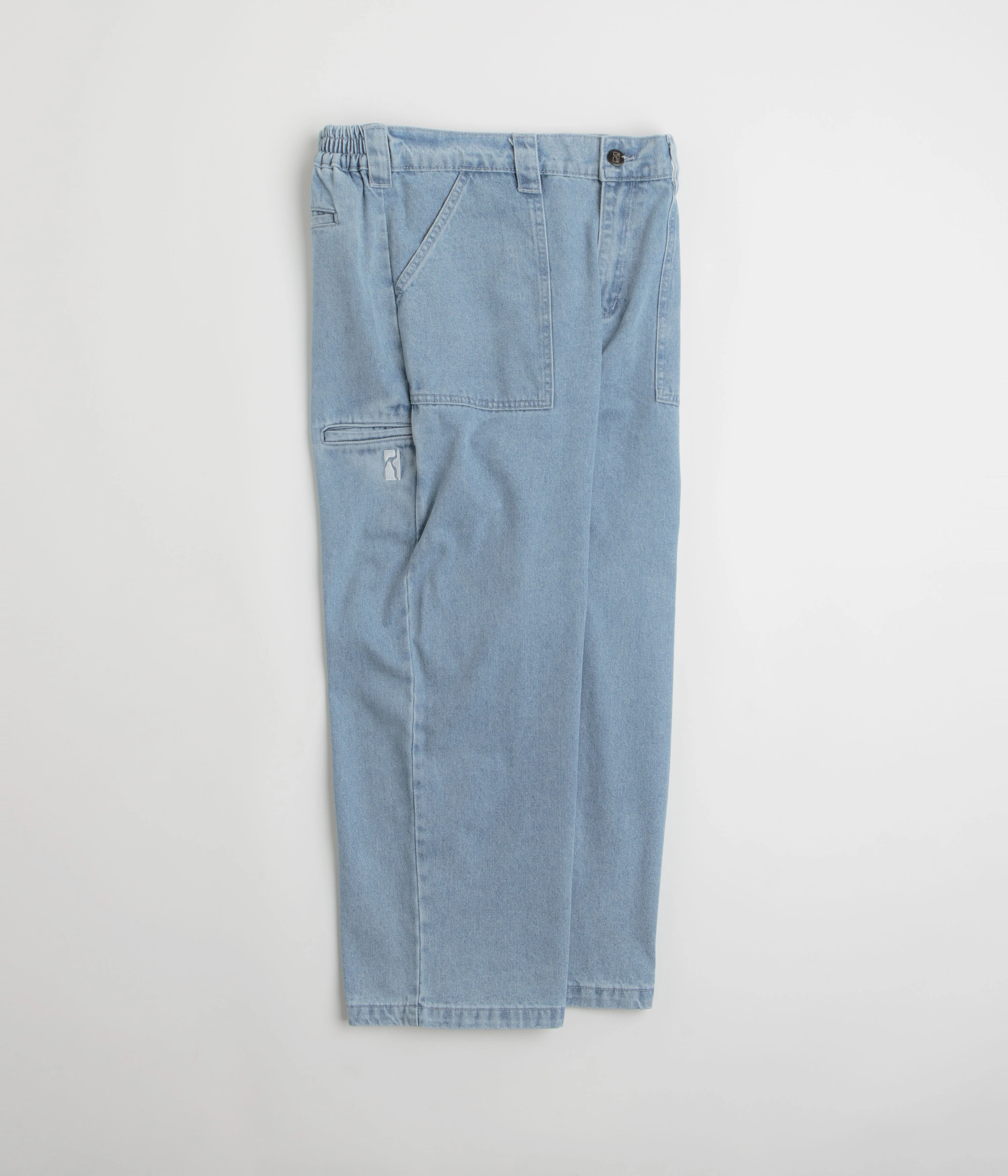 Poetic Collective Painter Pants - Light Blue Denim Reflective Trim Options
