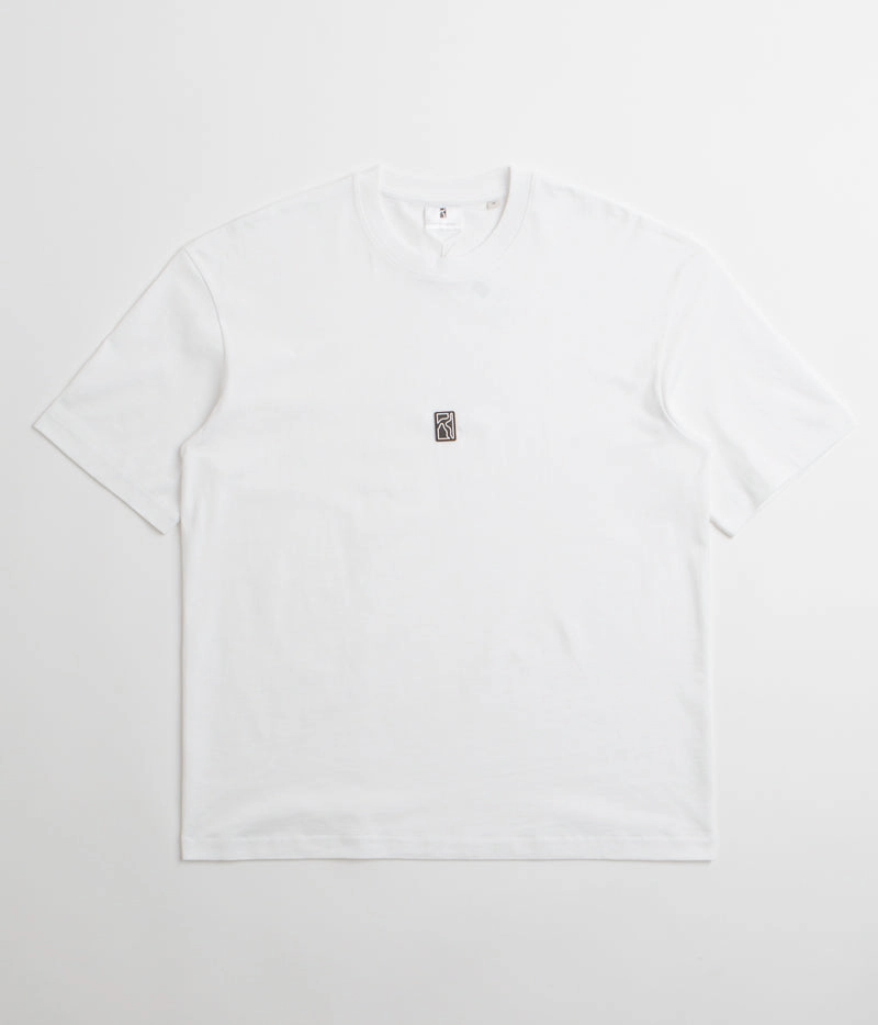 Poetic Collective Rubber Patch T-Shirt - White Simple and Comfortable