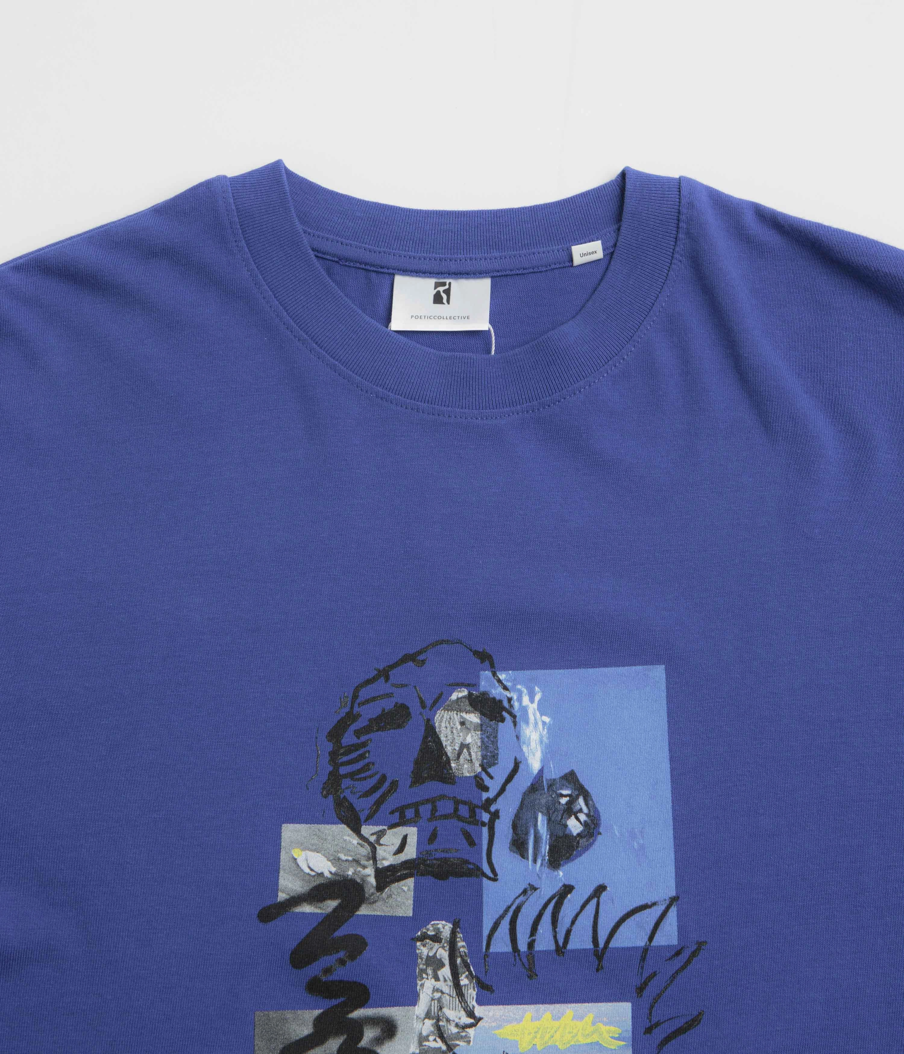 Easy Care Material Poetic Collective Skull T-Shirt - Blue
