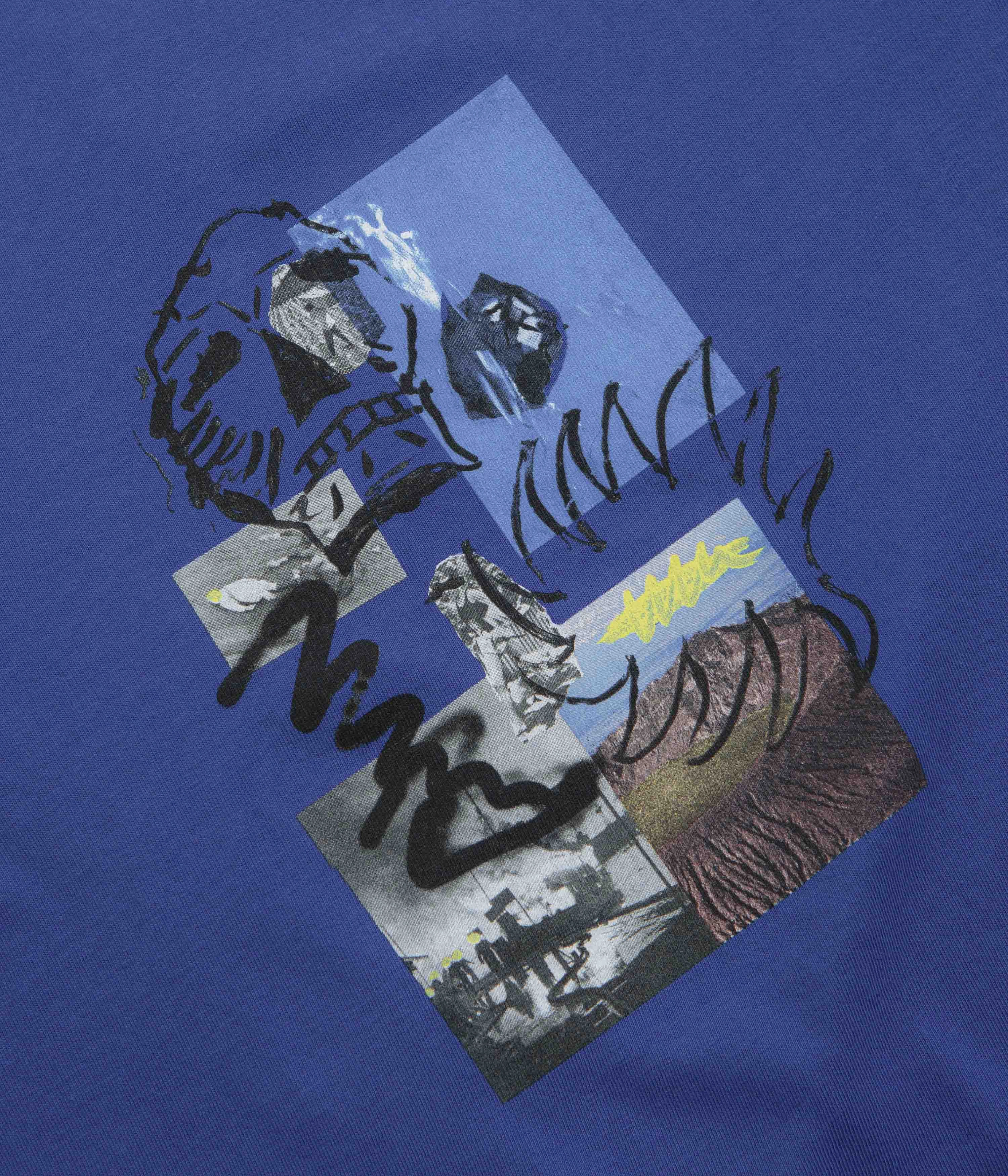 Poetic Collective Skull T-Shirt - Blue Daily Favorite Versatile Comfort Wear