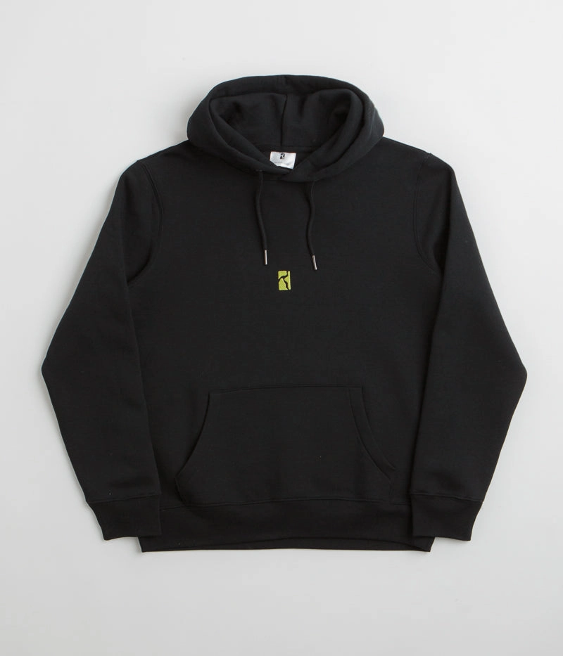 Rib Knit Hem Poetic Collective Space Hoodie - Black