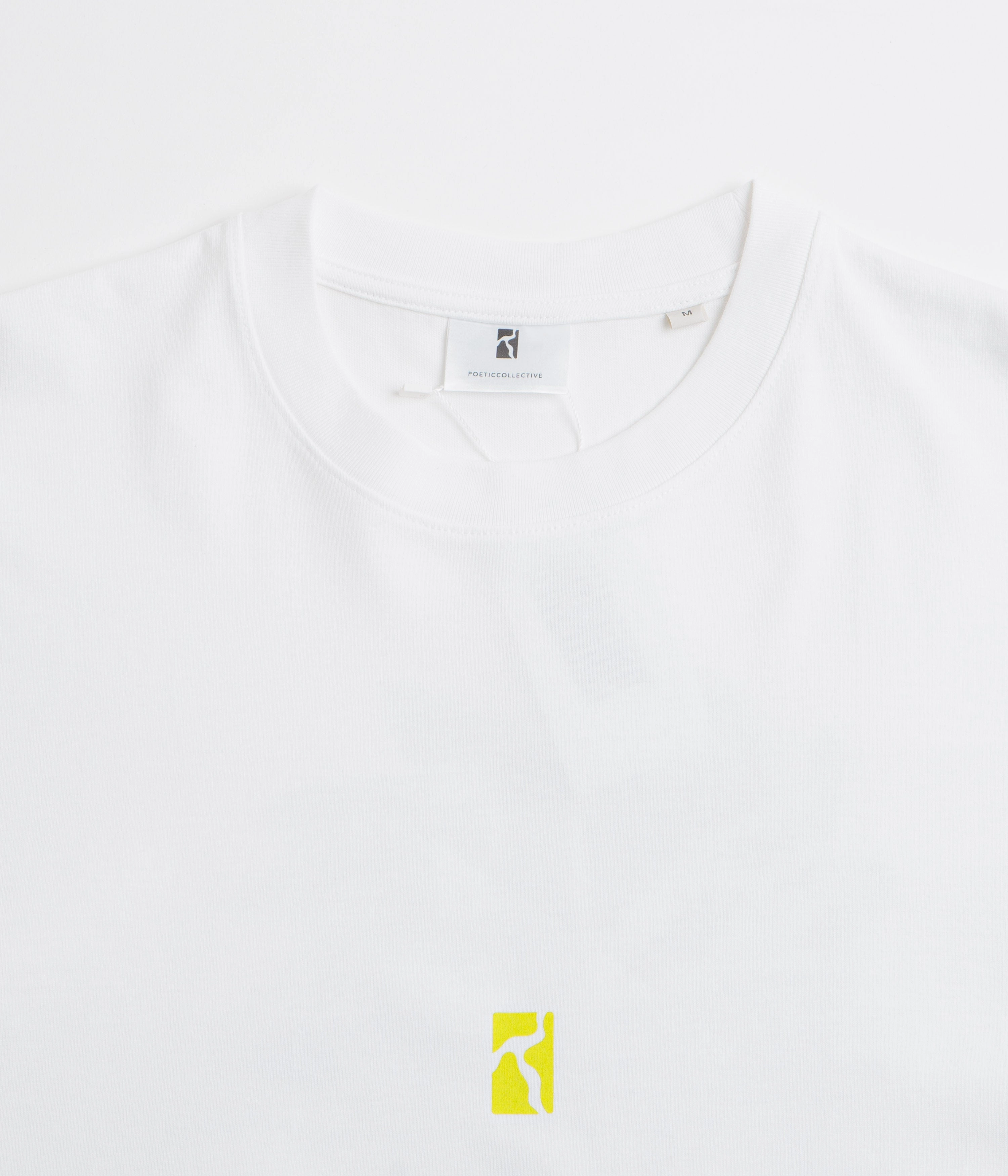 Minimalist fashion Geometric Print Poetic Collective Space T-Shirt - White