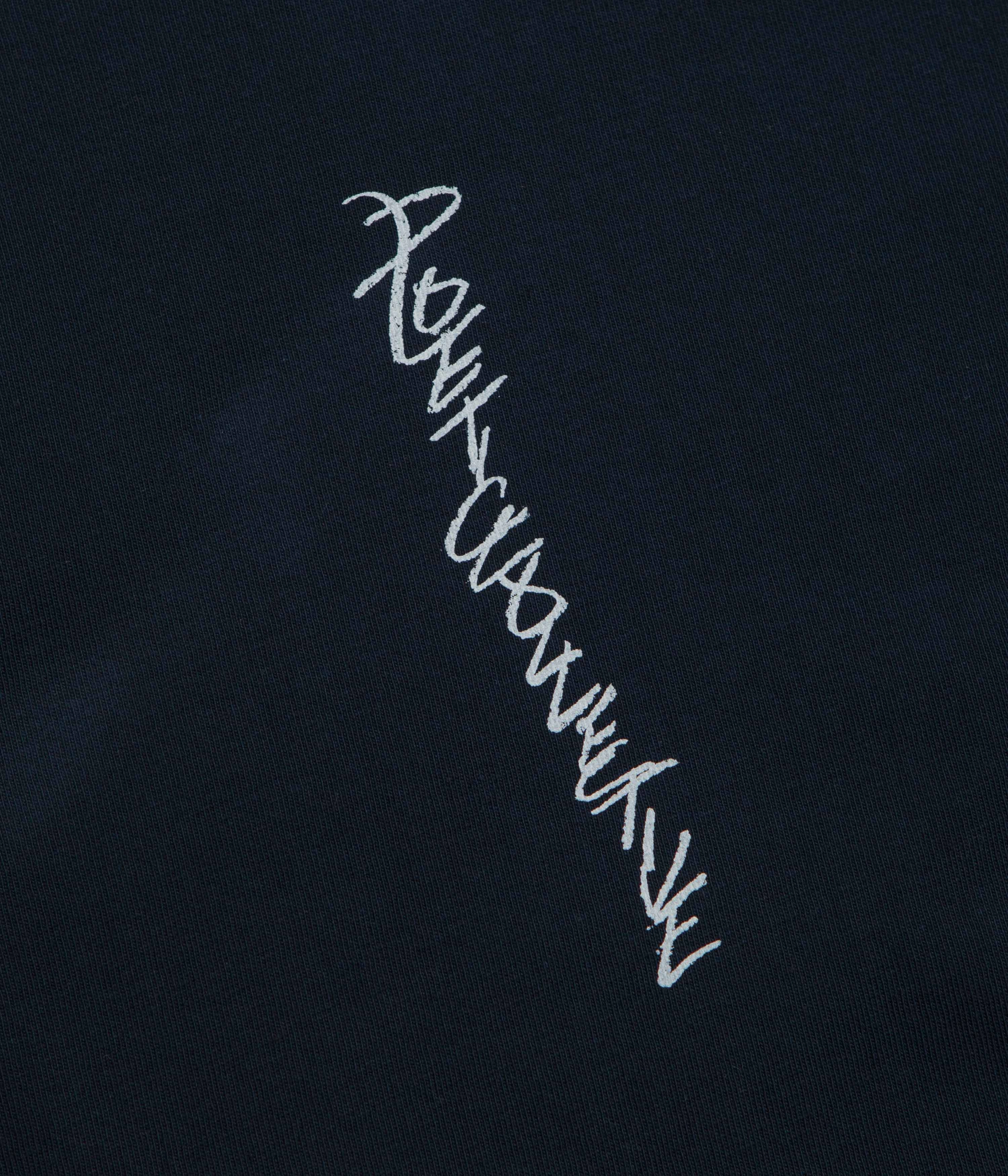 Poetic Collective Tribal T-Shirt - Navy Raw Hem Finish