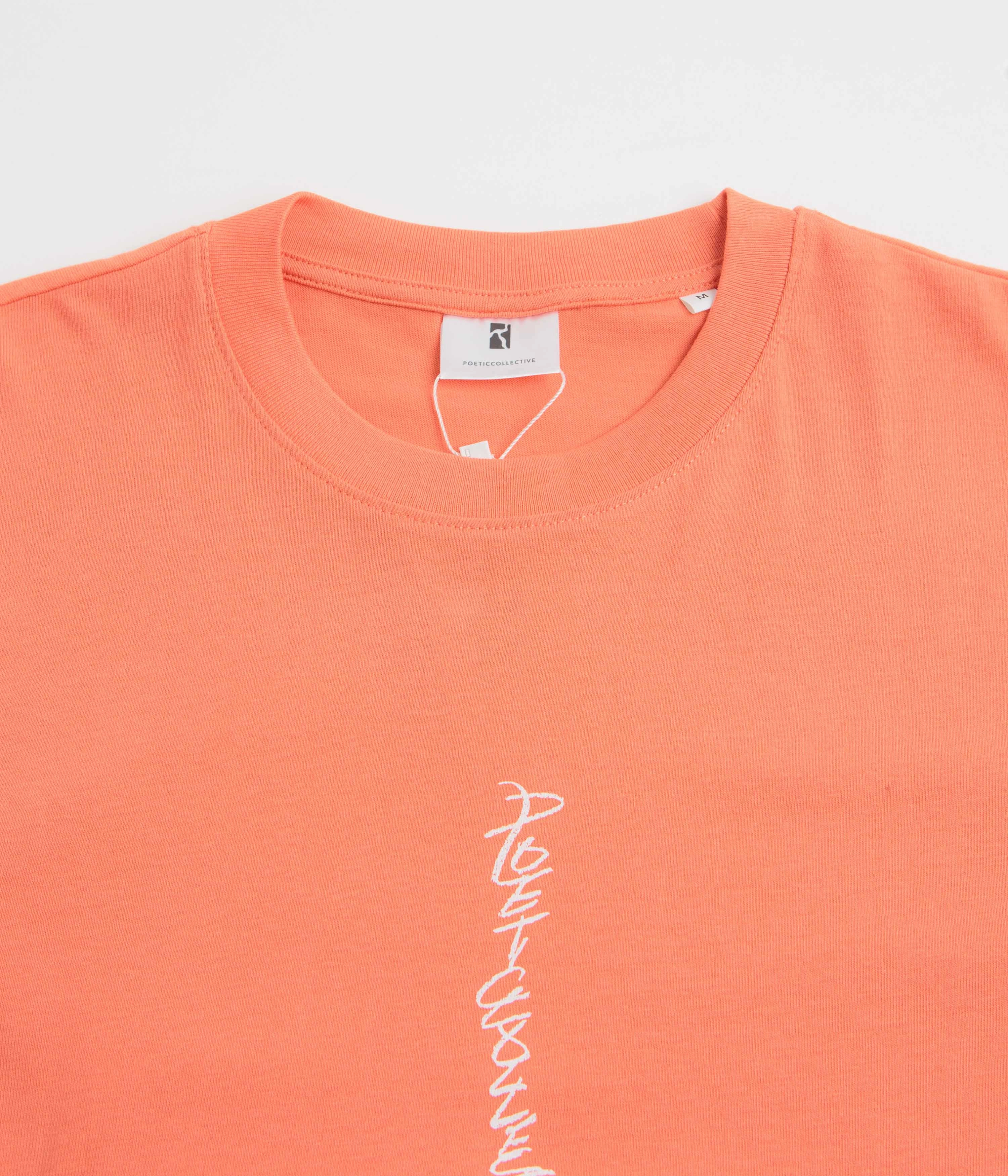 Poetic Collective Tribal T-Shirt - Orange Soft Breathable DoubleLayeredCollar