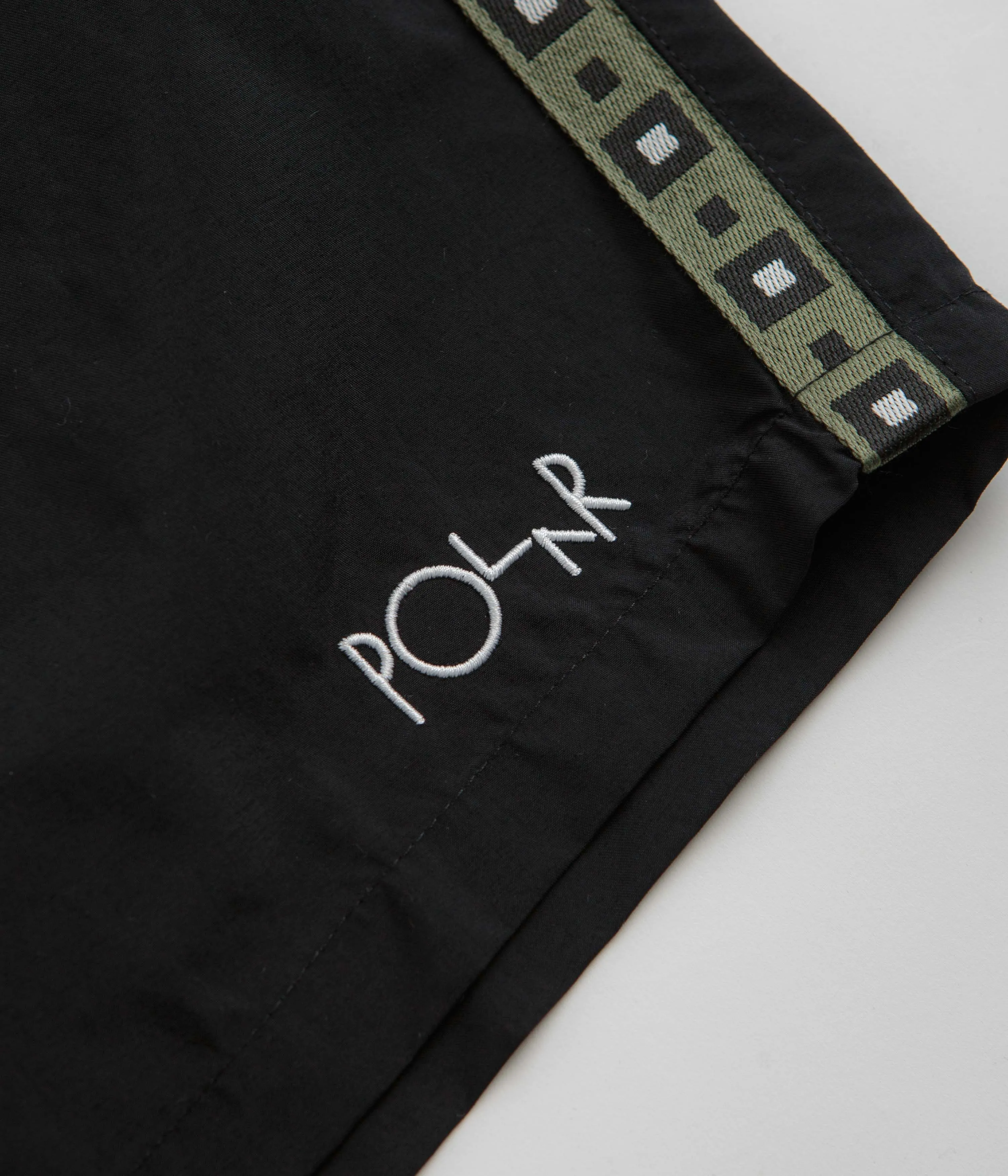 Versatile Design Polar Square Stripe Swim Shorts - Black / Jade Green