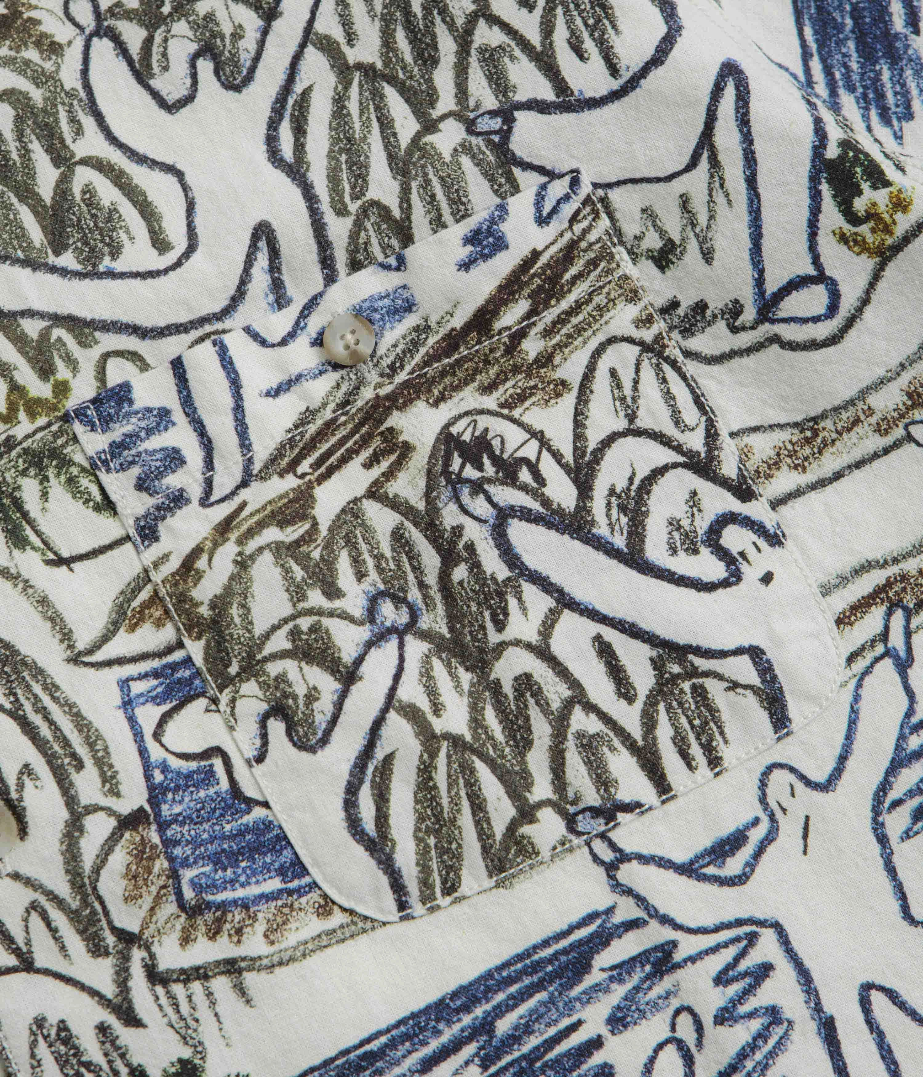 Polar Beach Day Tom Short Sleeve Shirt - Off White Smooth Finish