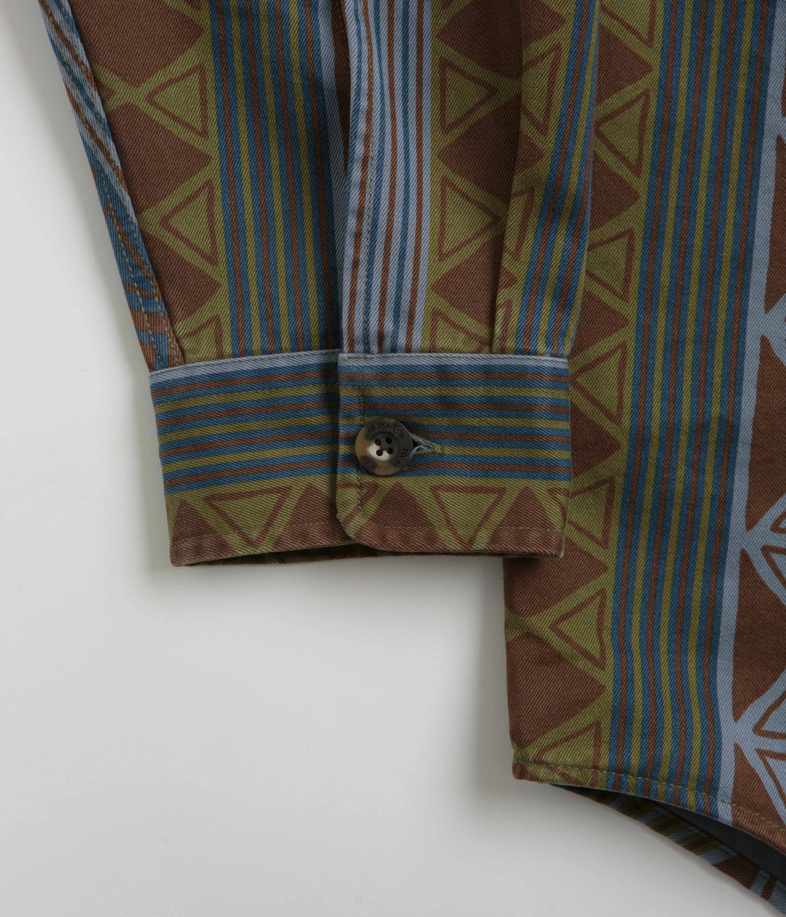 Regular-fit Button Polar Big Boy Overshirt - Blue Green Mix