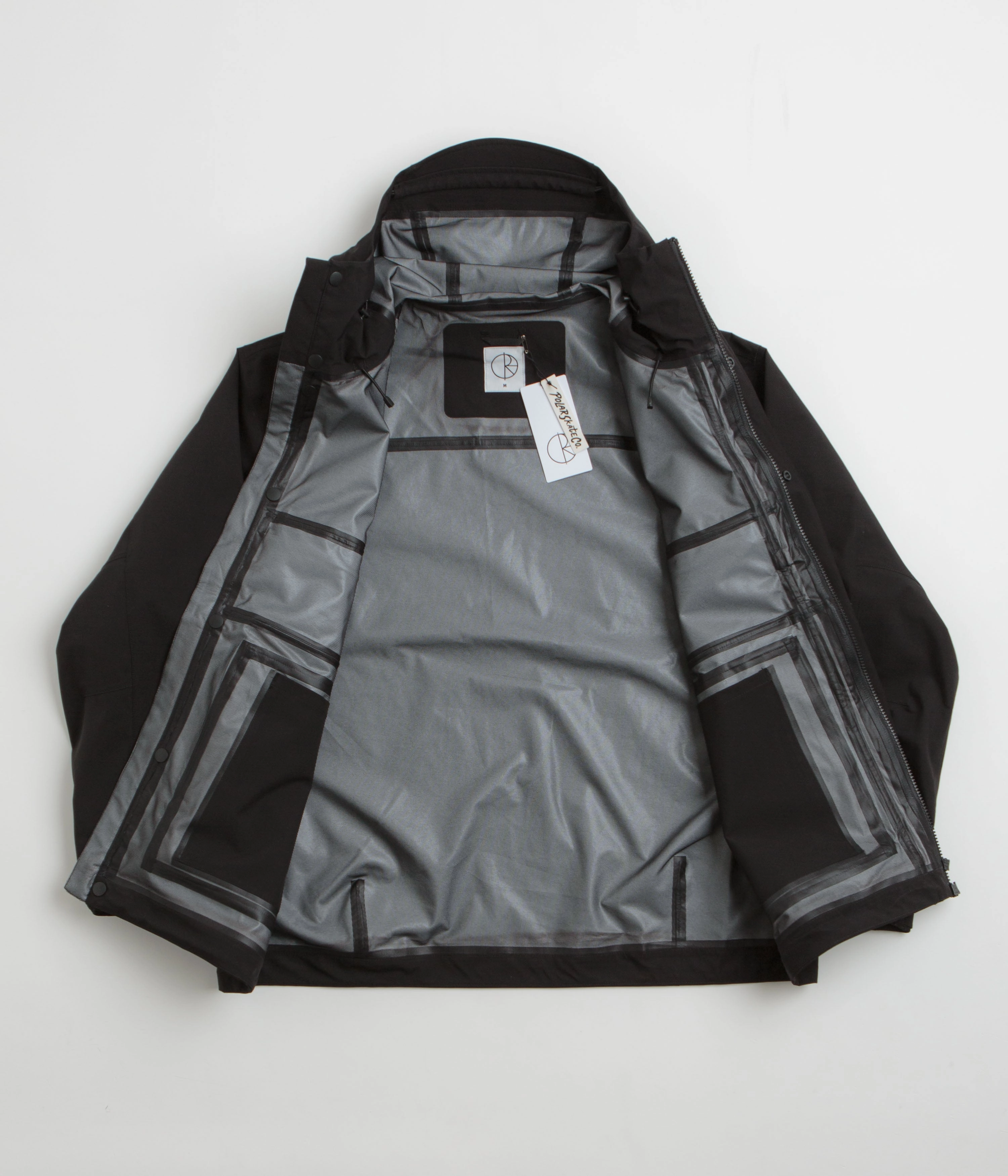 Polar Cargo Shell Jacket - Black Storm Resistant Closure Windproof Closure
