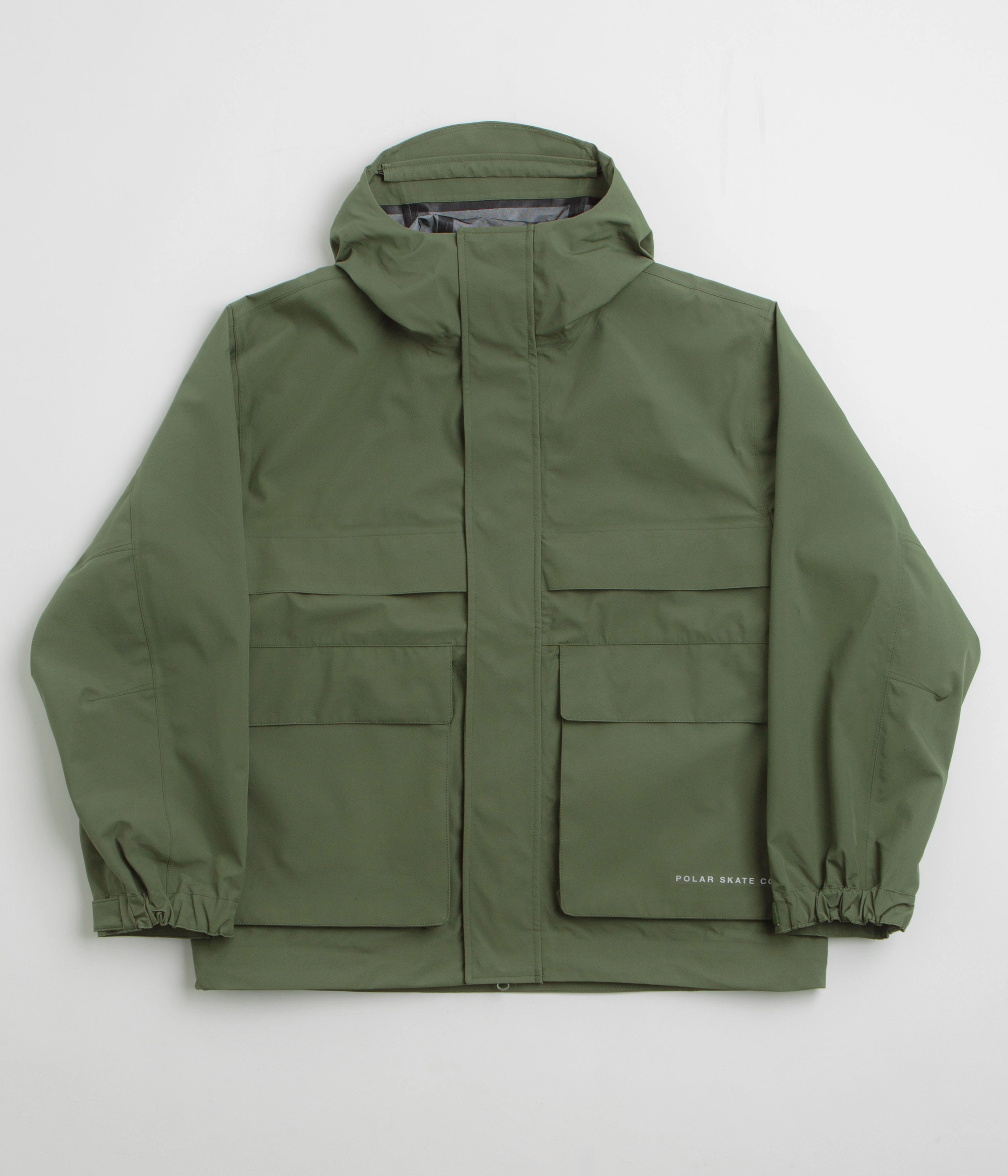 Polar Cargo Shell Jacket - Moss Green Product Embroidered