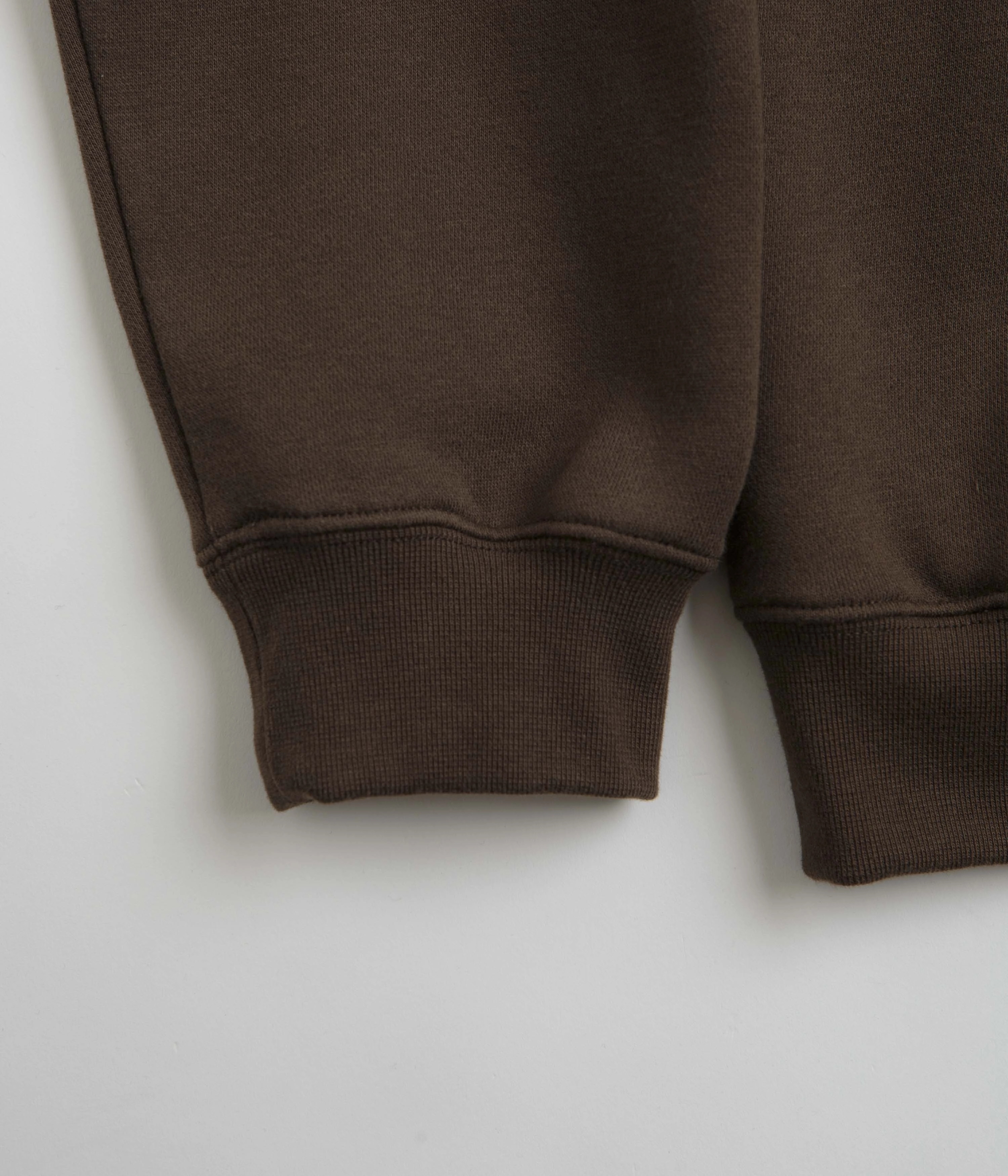 Corduroy feel High Durability Fabric Polar Default Hoodie - Brown