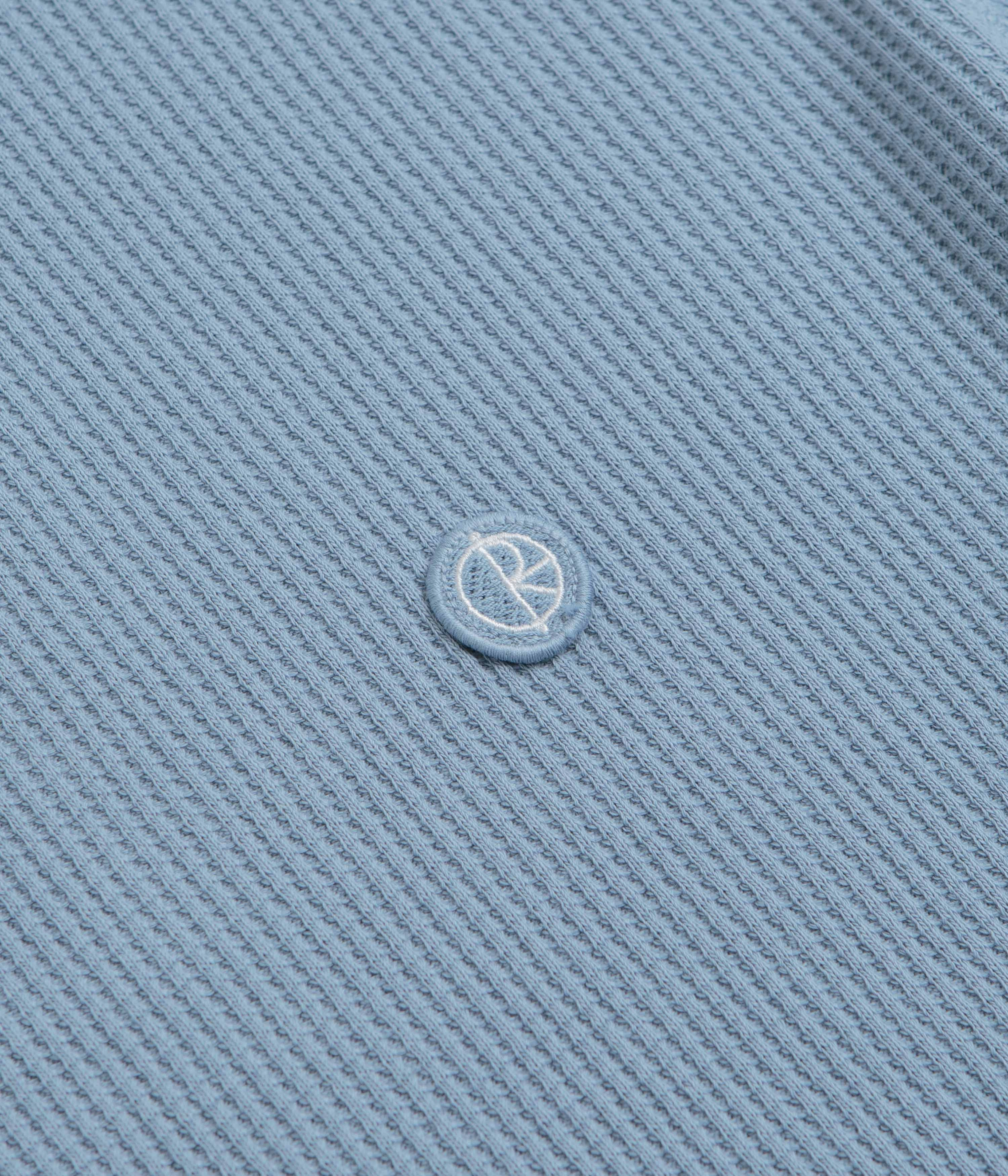 Polar Dylan Long Sleeve T-Shirt - Dove Blue Relaxed and Easy Sustainable Production Process