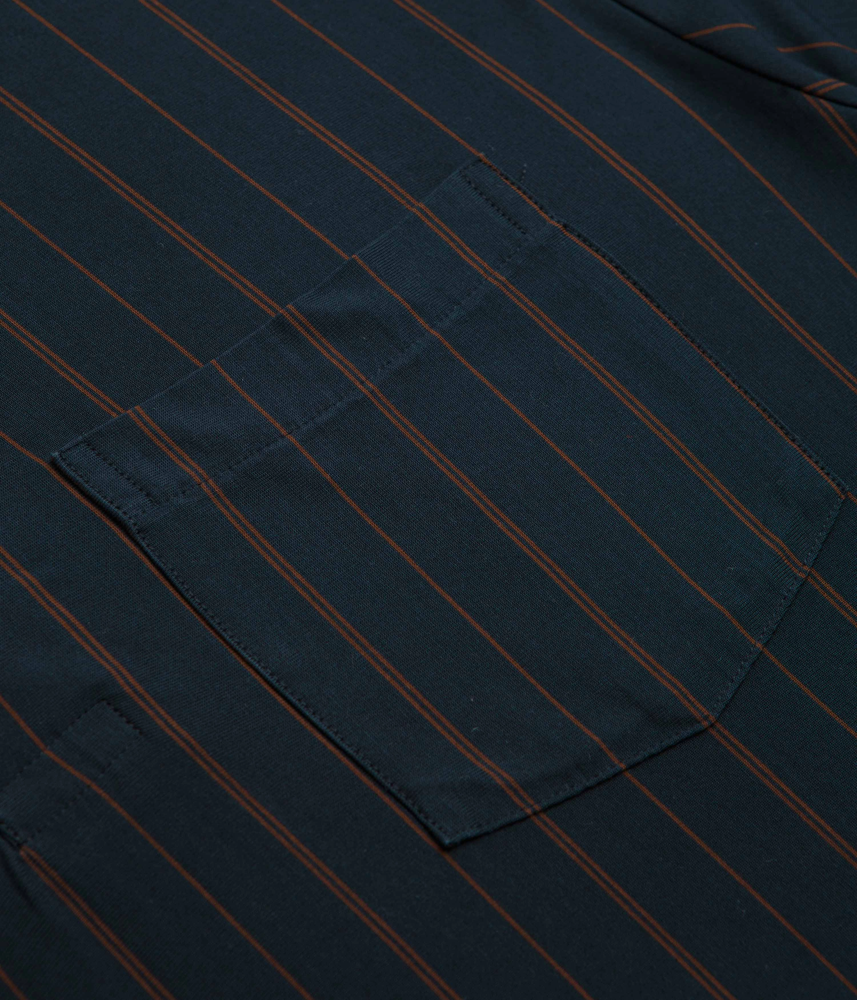 Polar Fancy Polo Shirt - Navy / Brown Gym Companion