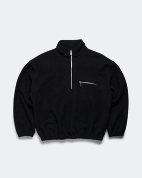 Polar Fleece Half Zip - Black Natural Fleece product urban fashion sense Everyday Outfit