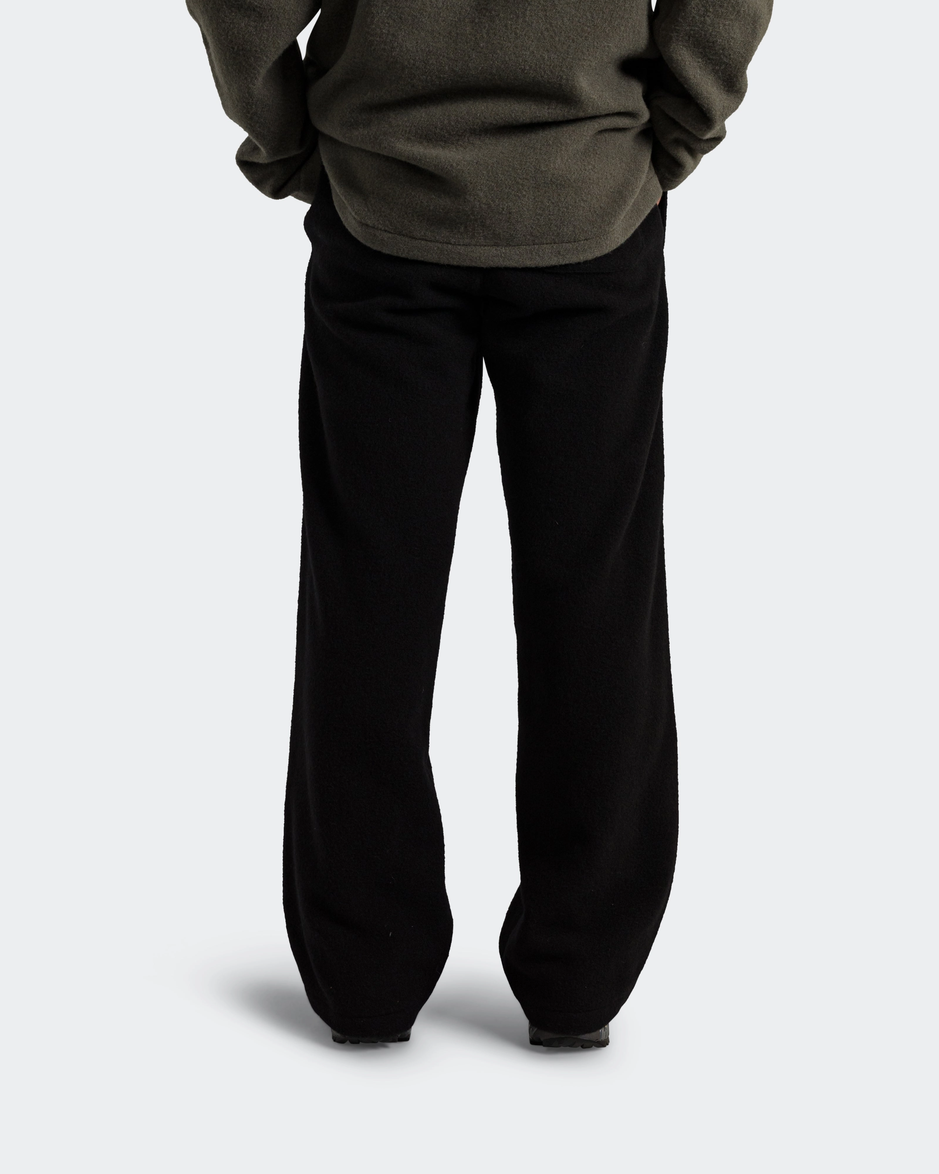Relaxed Comfort Polar Fleece Trousers - Black Natural Fleece